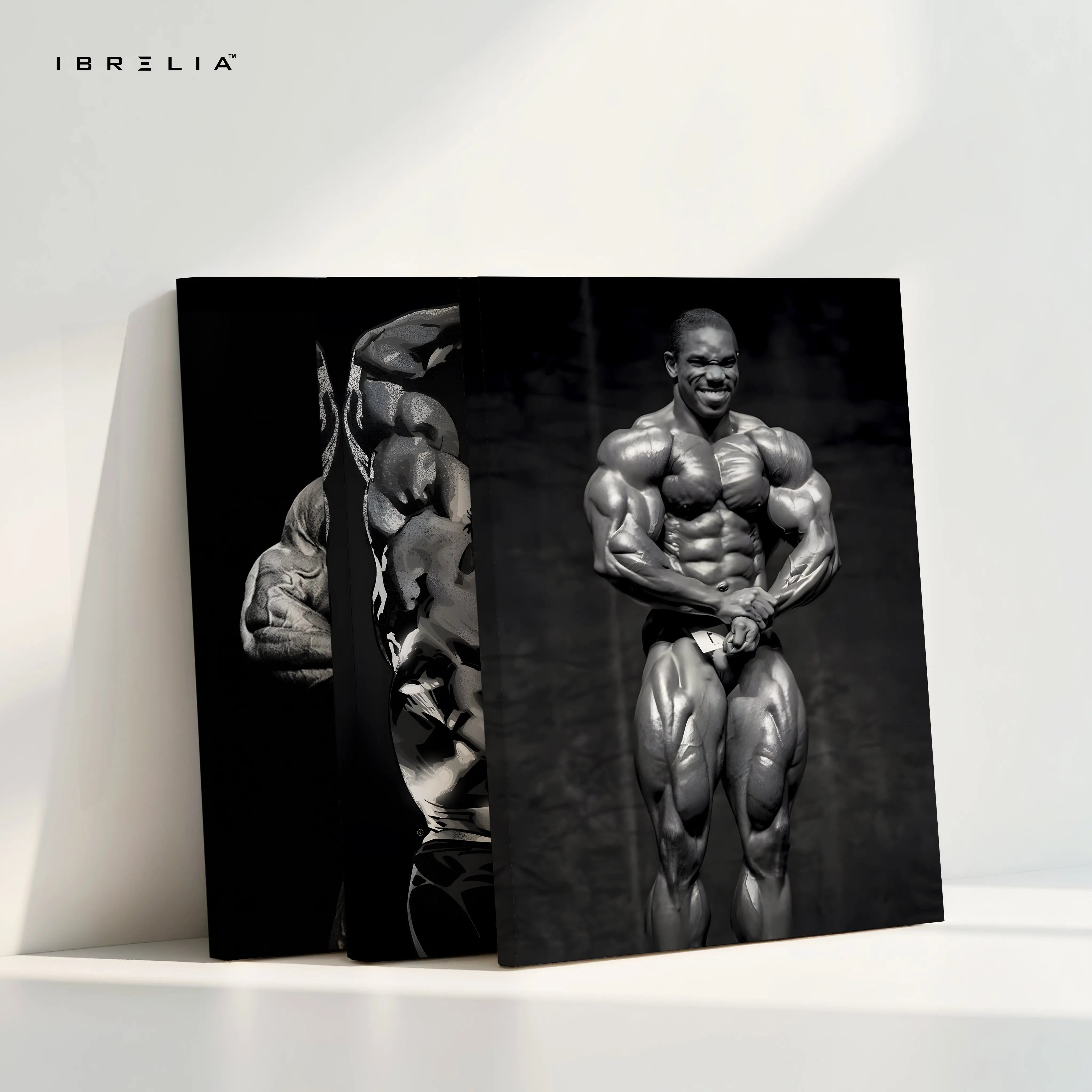 Bodybuilding Legends Power 3 Panel 4K Ultra HD Wall Art in Pakistan | IBRELIA™ IBRELIA