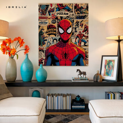 Spider - Man Classic Comic Wall Frame | 4K Ultra Wrap Frame Wall Art in Pakistan | IBRELIA™ - IBRELIA