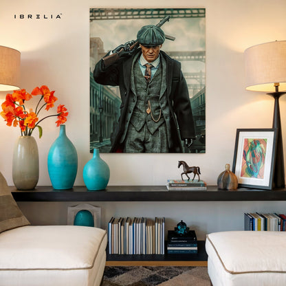 Thomas Shelby Peaky Blinders Gun Scene 4K Ultra Wrap Frame Wall Art in Pakistan | IBRELIA™ - IBRELIA