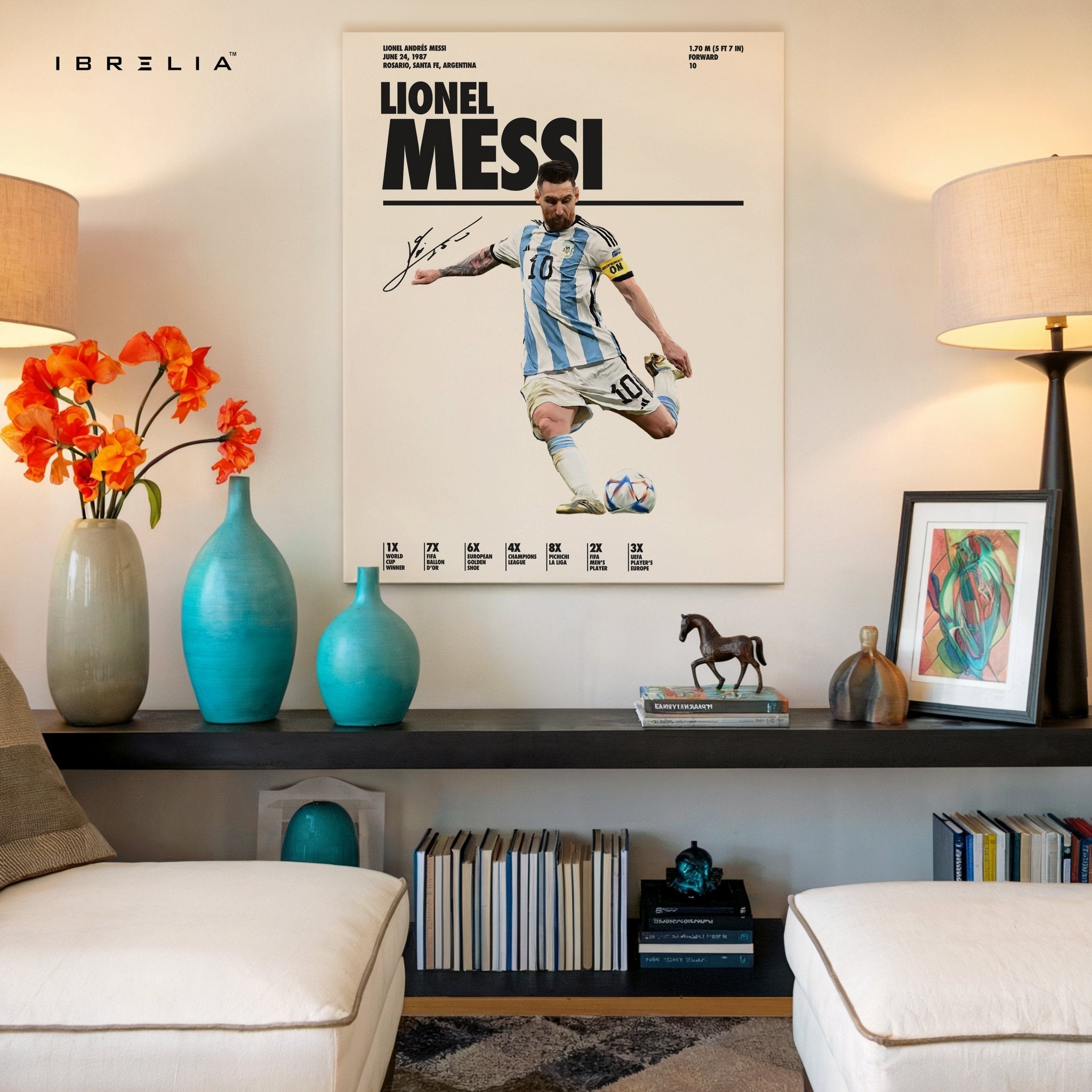 Lionel Messi Argentina Kick Pose – 4K Ultra Wrap Frame Wall Art in Pakistan | IBRELIA™ - IBRELIA
