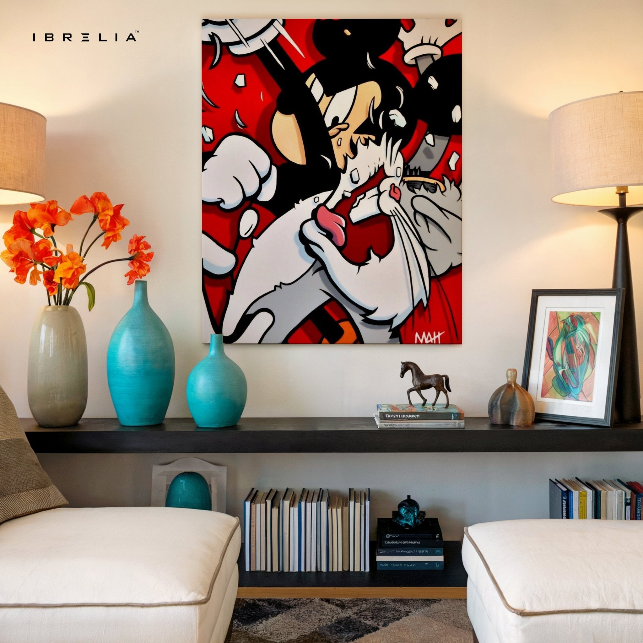 Cartoon Clash Graffiti Wall Frame | 4K Ultra Wrap Frame Wall Art in Pakistan | IBRELIA™