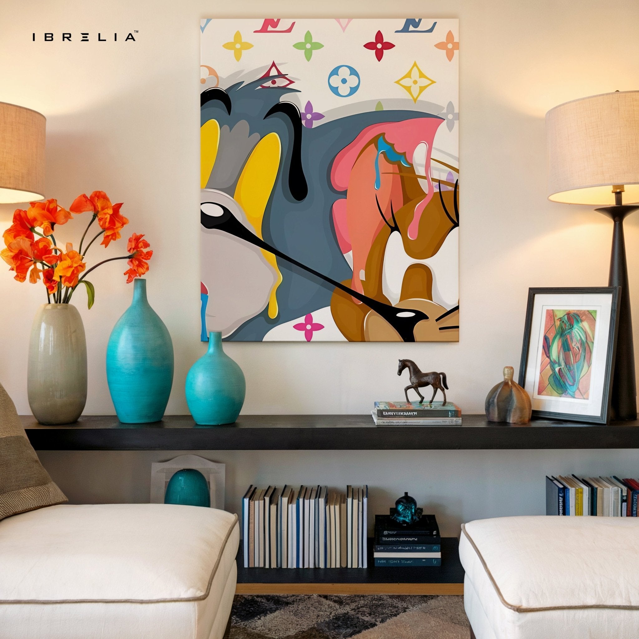Tom & Jerry “LV Drip Edition” 4K Wall Art in Pakistan | IBRELIA™ - IBRELIA