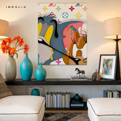 Tom & Jerry “LV Drip Edition” 4K Wall Art in Pakistan | IBRELIA™ - IBRELIA