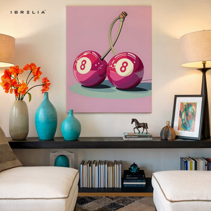 Cherry 8 Ball Wall Frame | 4K Ultra Wrap Frame Wall Art in Pakistan | IBRELIA™ - IBRELIA