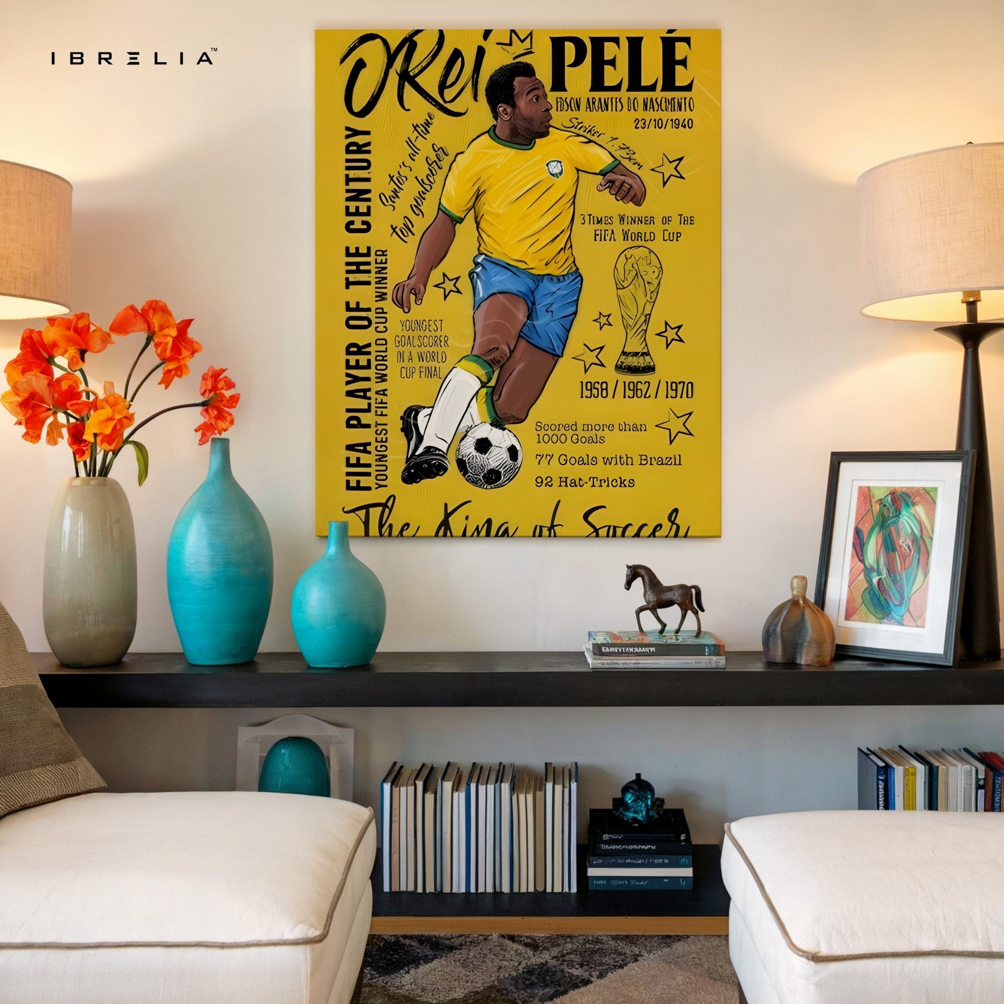 Pelé Wall Art – The King of Soccer Edition | IBRELIA™ - IBRELIA