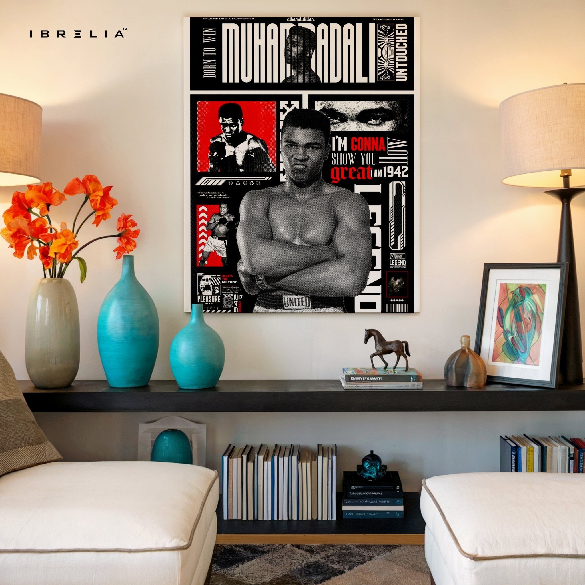 Muhammad Ali Wall Frame | 4K Ultra Wrap Frame Wall Art in Pakistan | IBRELIA™ - IBRELIA