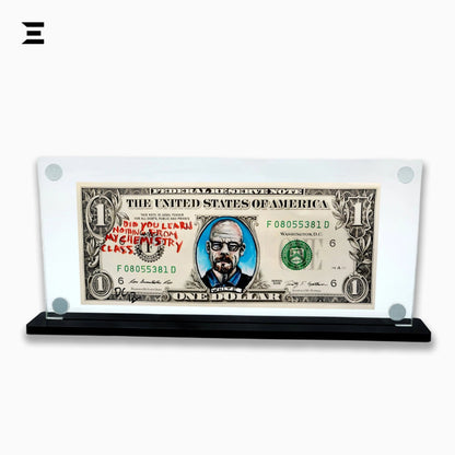 Premium Magnetic Acrylic Frame with Black Base – Walter White Breaking Bad $1 Dollar Pop Art - IBRELIA