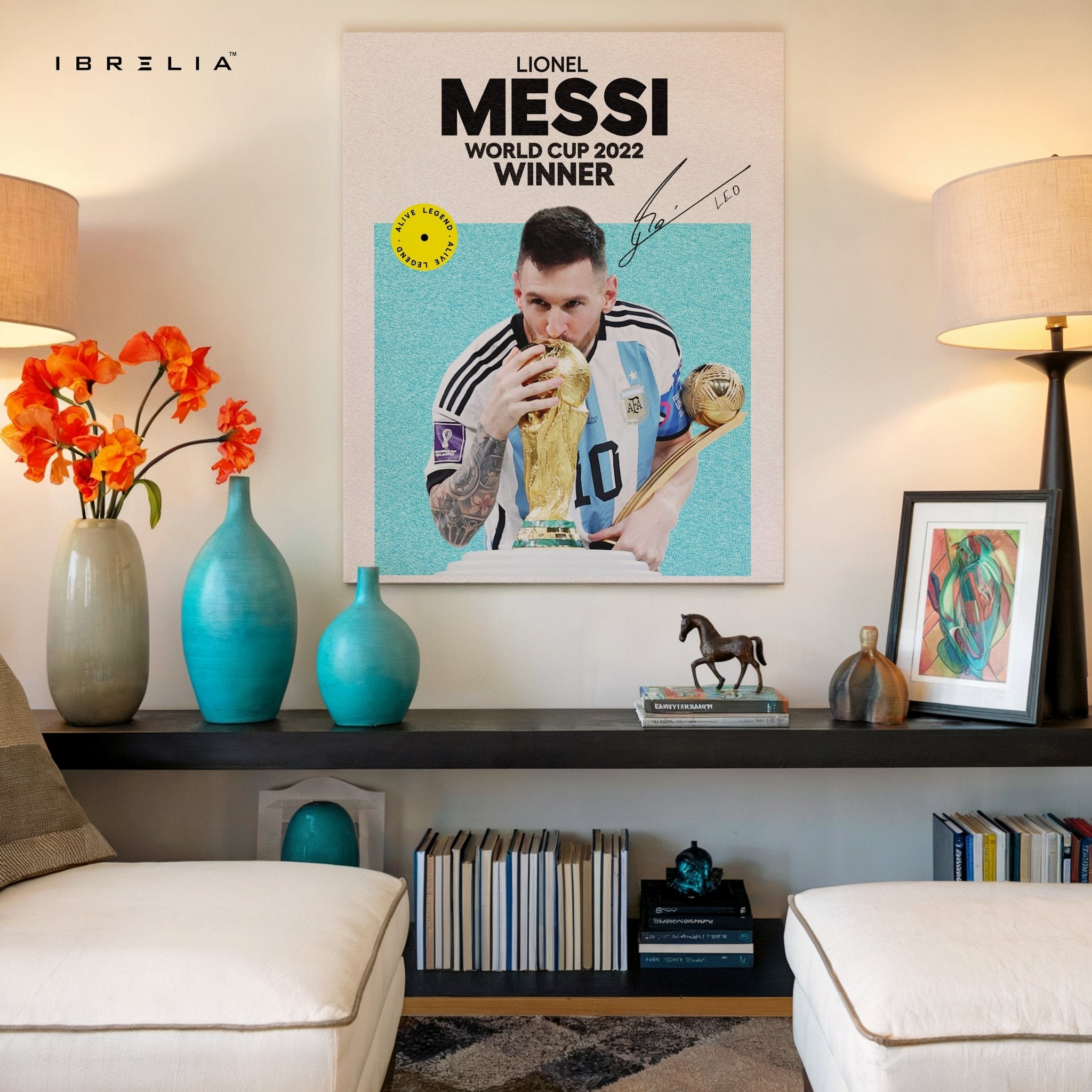 Lionel Messi World Cup 2022 Winner – 4K Ultra Wrap Frame Wall Art in Pakistan | IBRELIA™ - IBRELIA