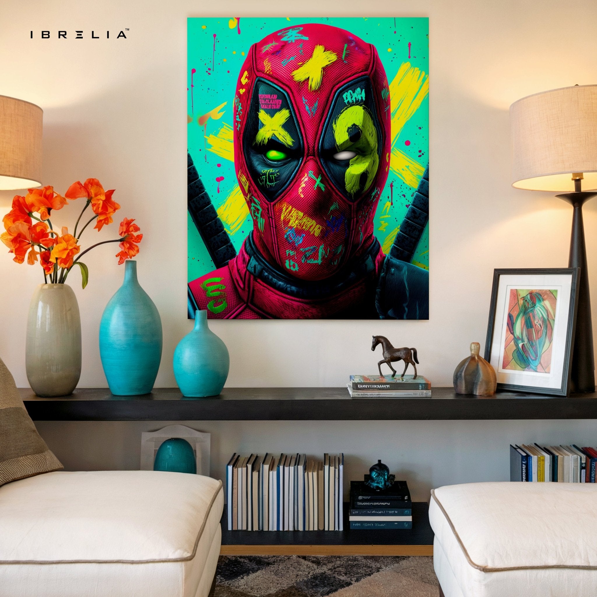Graffiti Deadpool Wall Frame | 4K Ultra Wrap Frame Wall Art in Pakistan | IBRELIA™ - IBRELIA