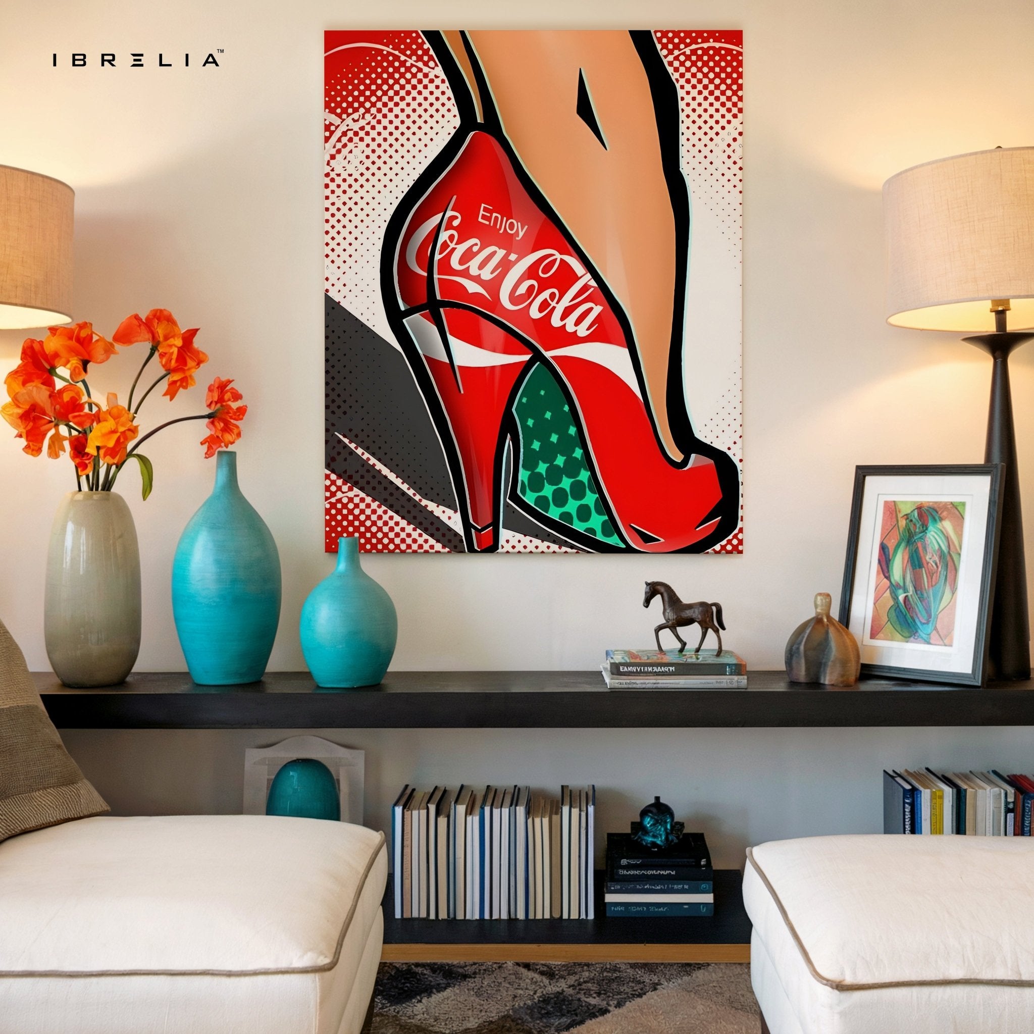 Coca - Cola Pop Art Heels Wall Frame | 4K Ultra Wrap Frame Wall Art in Pakistan | IBRELIA™ - IBRELIA
