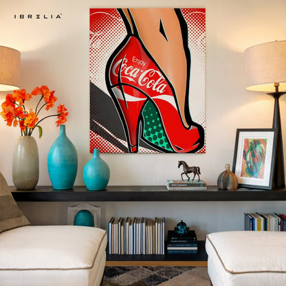 Coca - Cola Pop Art Heels Wall Frame | 4K Ultra Wrap Frame Wall Art in Pakistan | IBRELIA™ - IBRELIA
