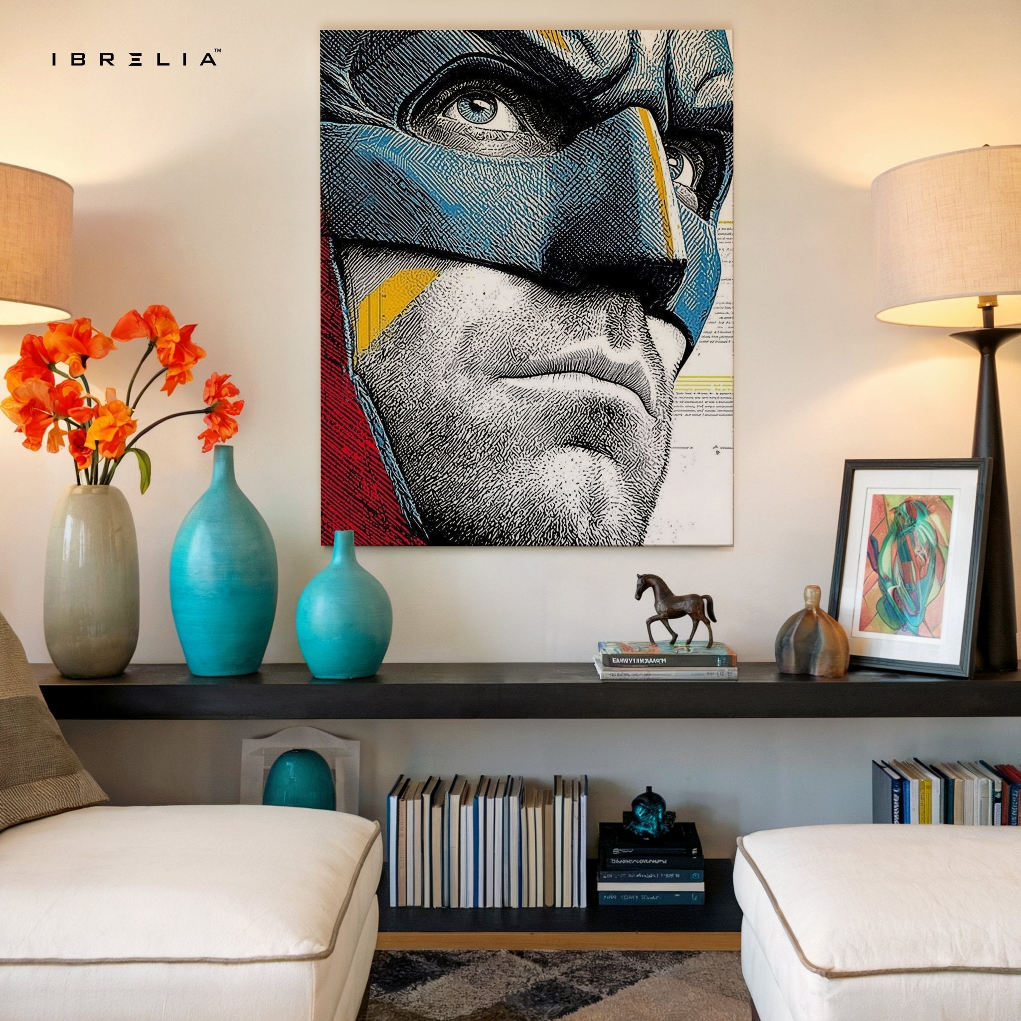 Captain Hero Close - Up Wall Frame | 4K Ultra Wrap Frame Wall Art in Pakistan | IBRELIA™ - IBRELIA