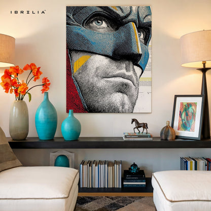 Captain Hero Close - Up Wall Frame | 4K Ultra Wrap Frame Wall Art in Pakistan | IBRELIA™ - IBRELIA