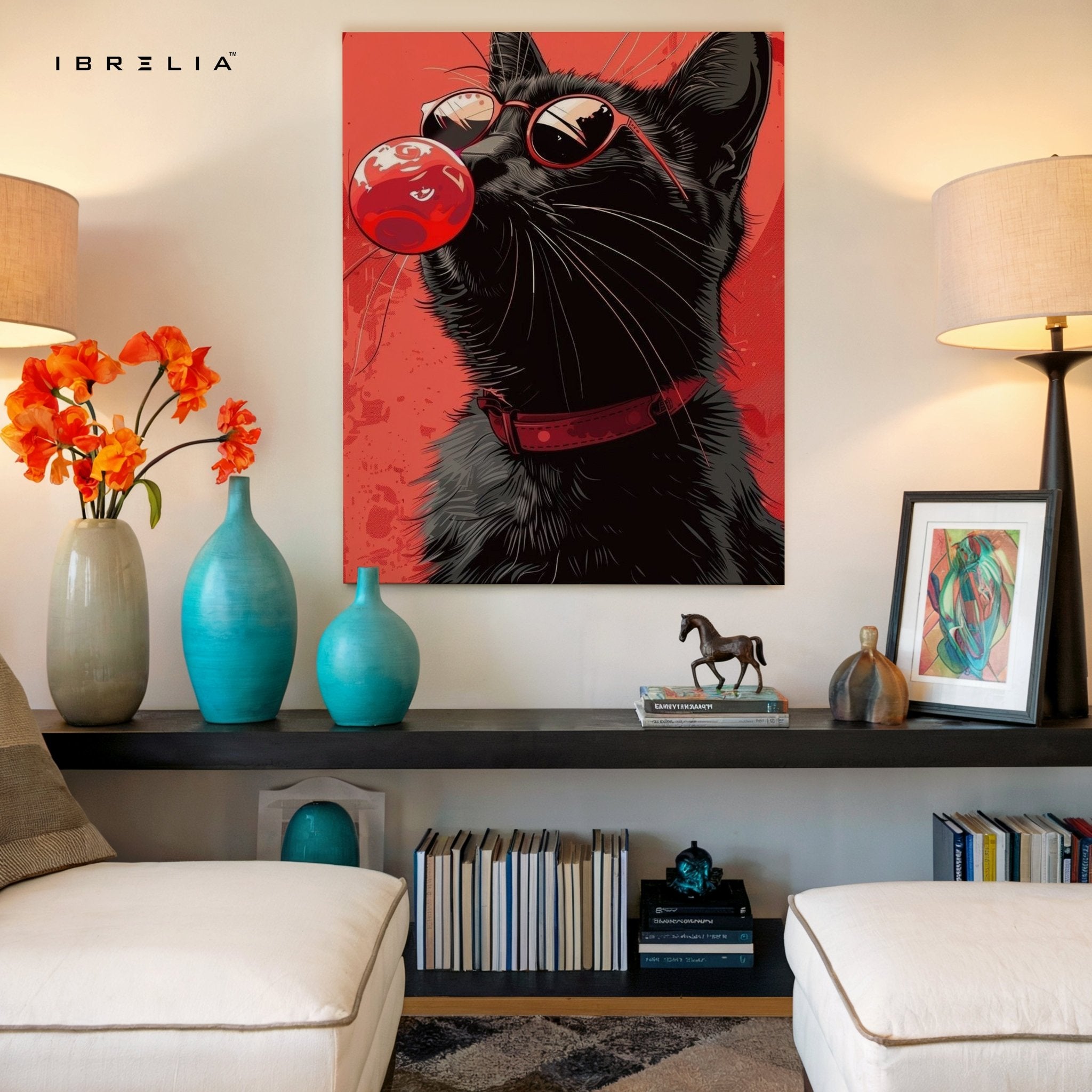 Cool Cat Bubble Pop Wall Frame | 4K Ultra Wrap Frame Wall Art in Pakistan | IBRELIA™