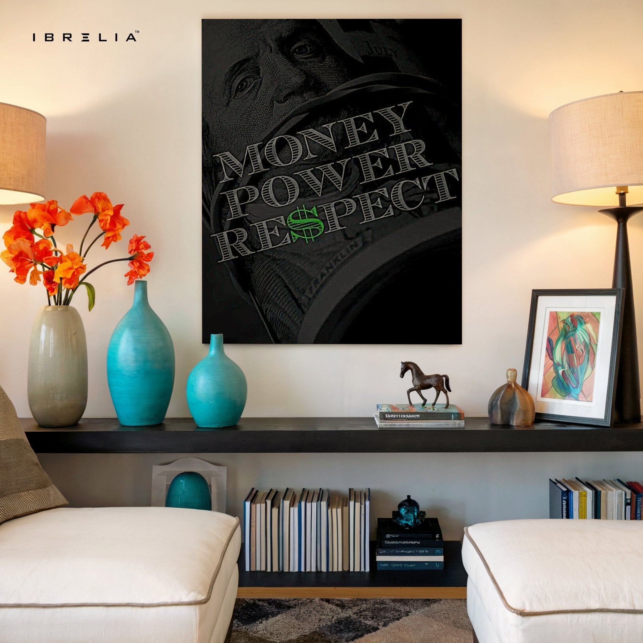 Money Power Respect Wall Frame | 4K Ultra Wrap Frame Wall Art in Pakistan | IBRELIA™ - IBRELIA
