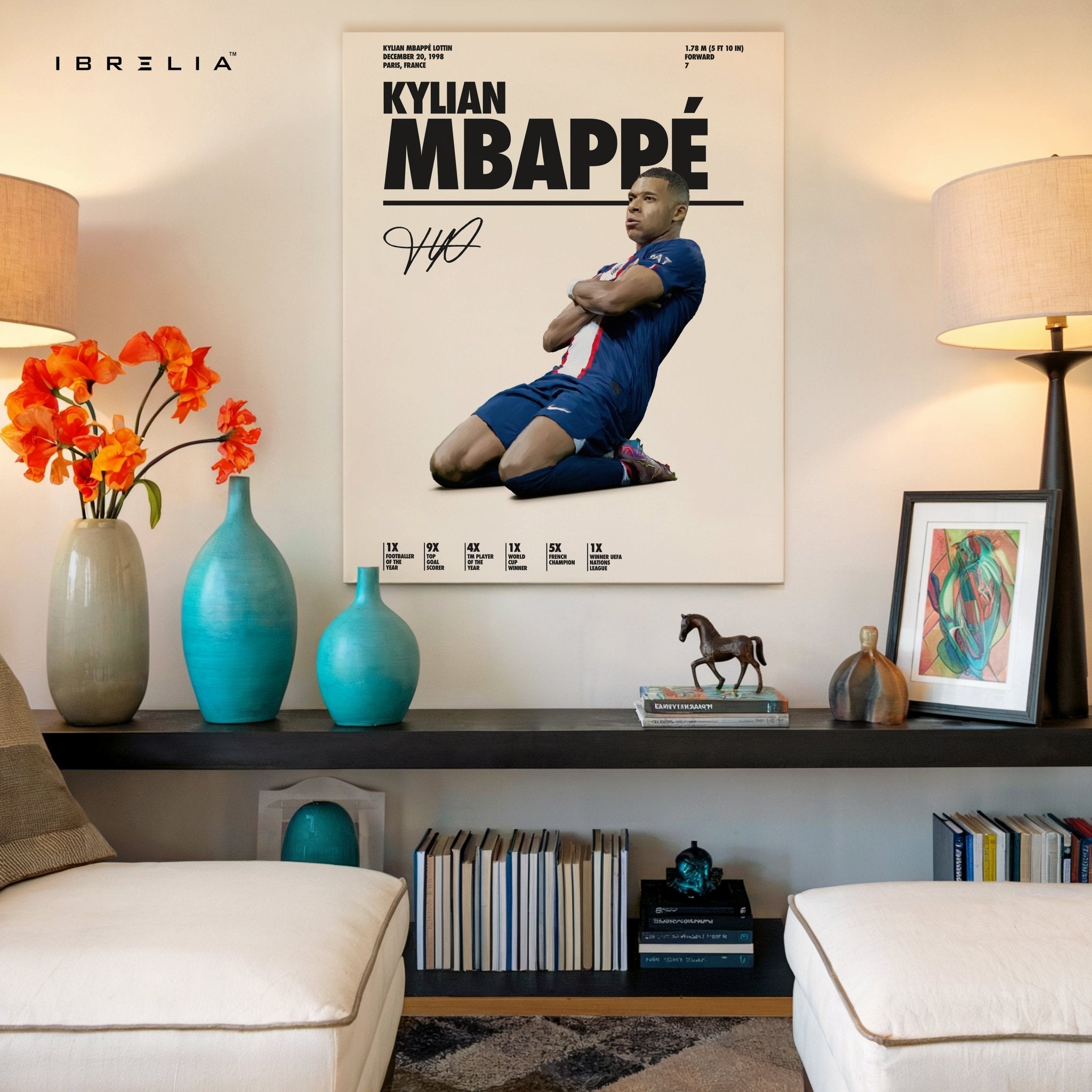 Kylian Mbappé France Celebration – 4K Ultra Wrap Frame Wall Art in Pakistan | IBRELIA™ - IBRELIA