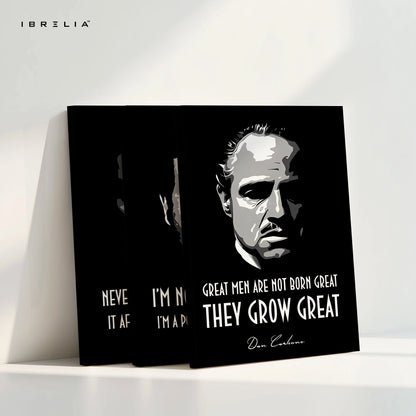 The Godfather Mafia Quotes 3 Panel 4K Ultra HD Wall Art in Pakistan | IBRELIA™ IBRELIA