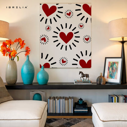 Love Burst Hearts Wall Frame | 4K Ultra Wrap Frame Wall Art in Pakistan | IBRELIA™ - IBRELIA
