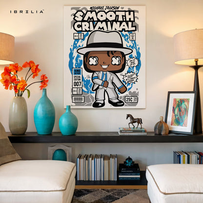 Michael Jackson “Smooth Criminal” Pop Art Comic Edition – 4K Ultra Wrap Frame Wall Art in Pakistan | IBRELIA™ - IBRELIA