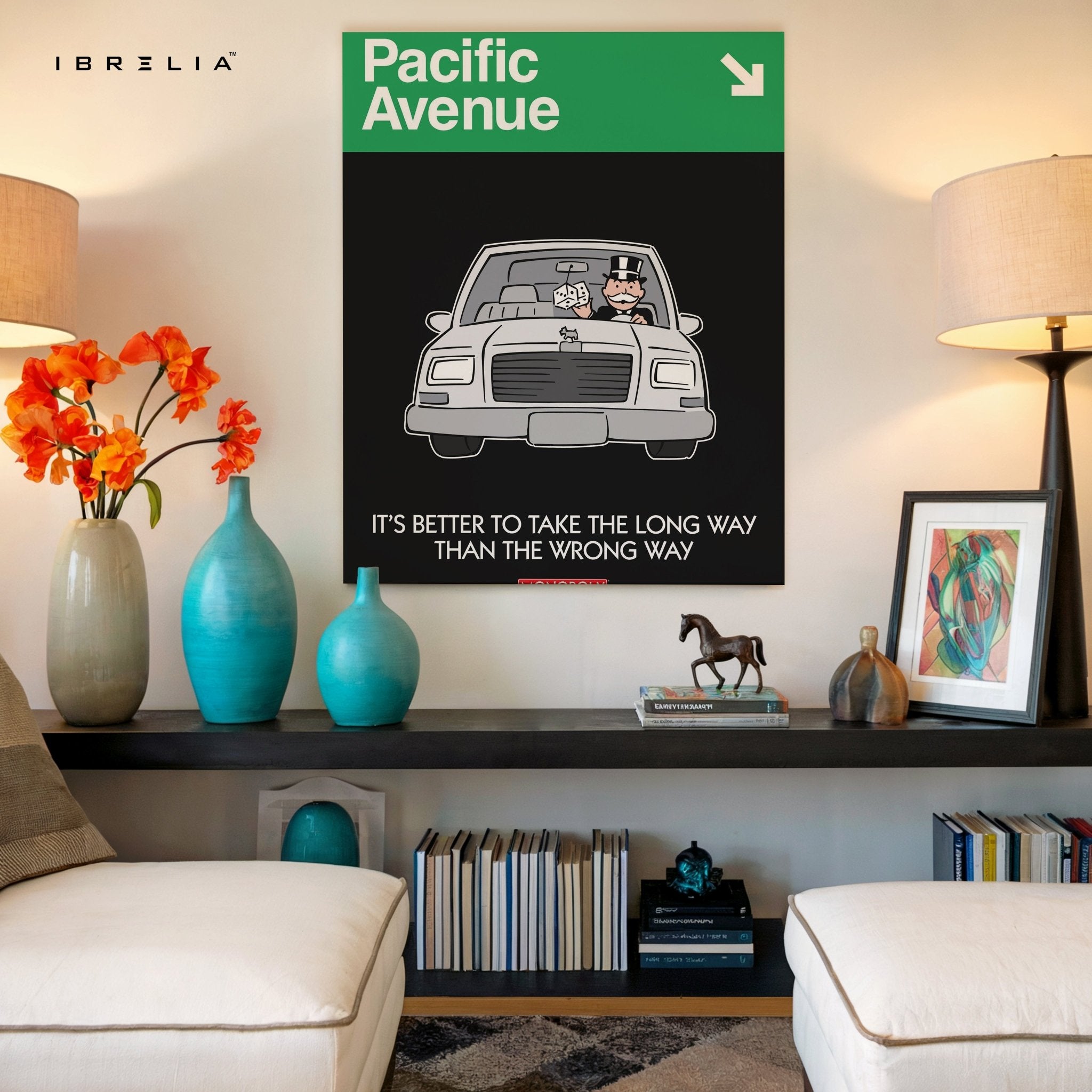 Monopoly “Pacific Avenue” Wall Art – Luxury Motivational Edition | IBRELIA™ - IBRELIA