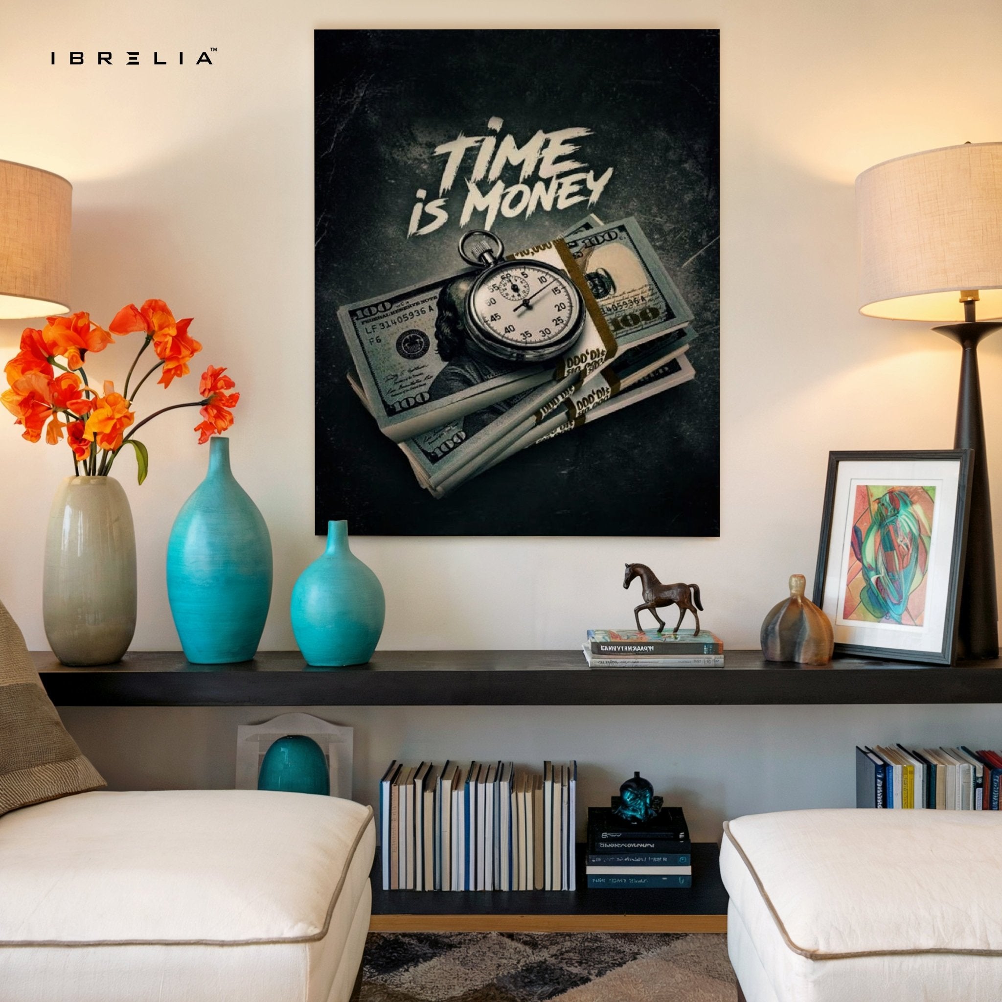 Time Is Money Wall Frame | 4K Ultra Wrap Frame Wall Art in Pakistan | IBRELIA™ - IBRELIA