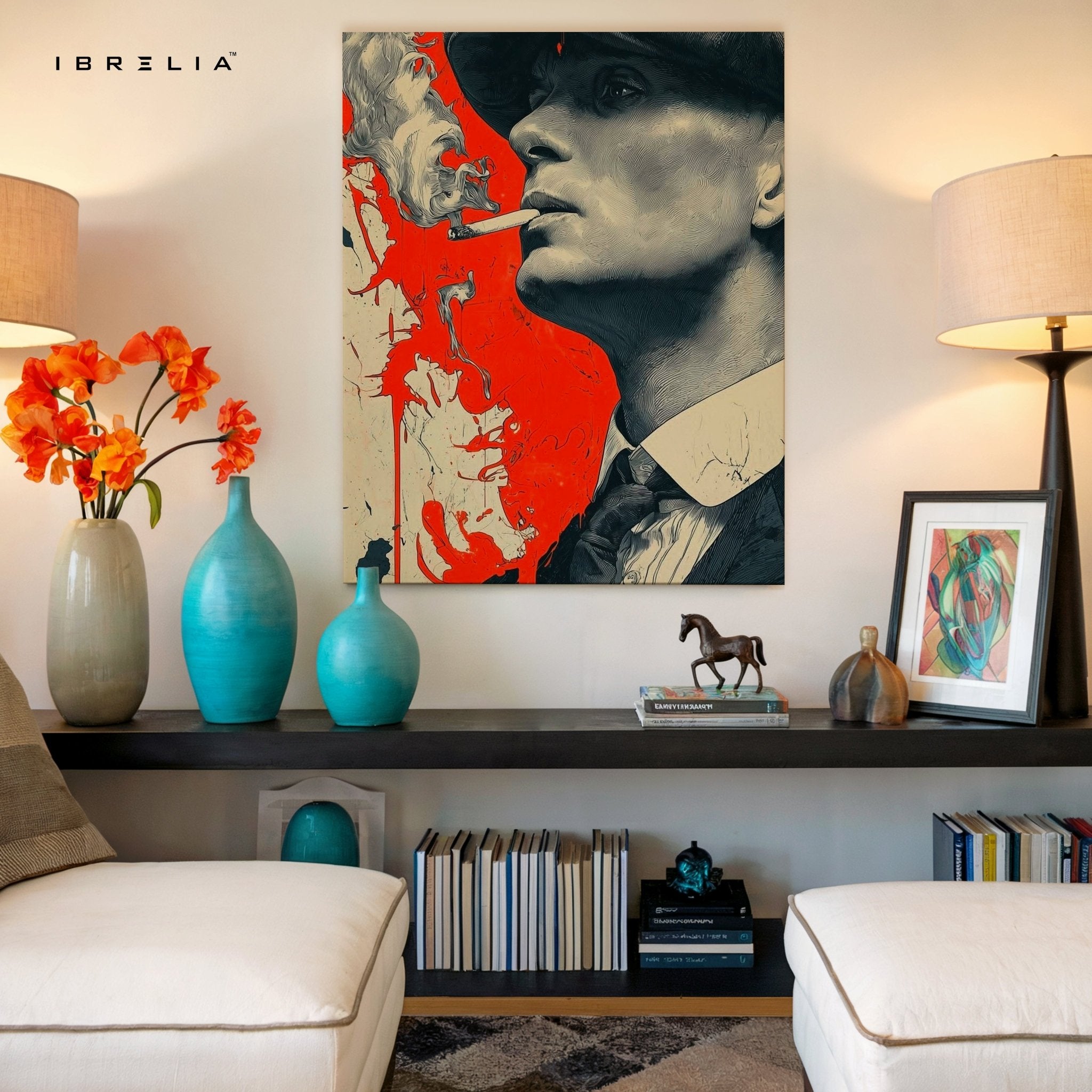 Thomas Shelby Red Smoke Wall Frame | 4K Ultra Wrap Frame Wall Art in Pakistan | IBRELIA™ - IBRELIA