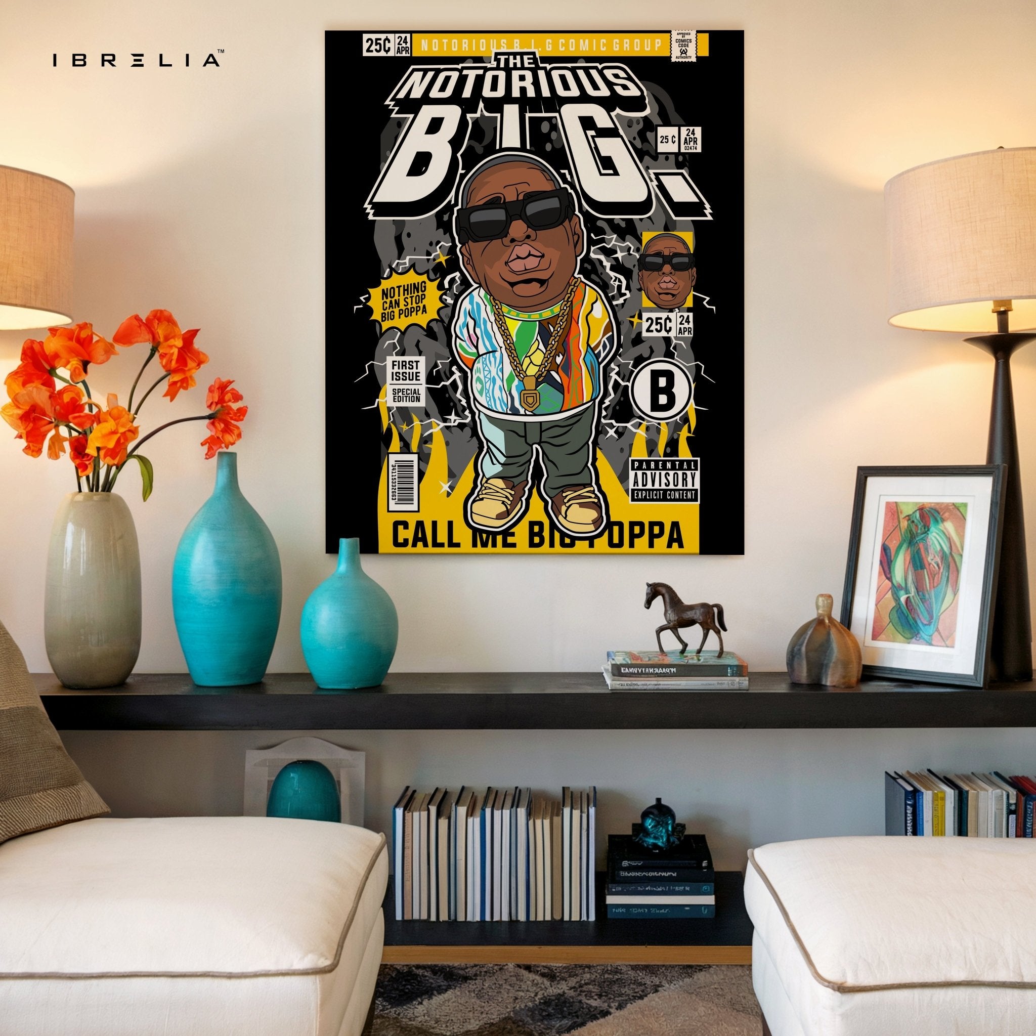 The Notorious B.I.G “Call Me Big Poppa” Pop Art Comic Edition – 4K Ultra Wrap Frame Wall Art in Pakistan | IBRELIA™ - IBRELIA