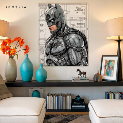 Blueprint Batman 4K Ultra HD Wall Art in Pakistan | IBRELIA™ - IBRELIA