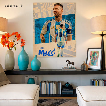 Lionel Messi “La Pulga” Wall Frame | 4K Ultra Wrap Frame Wall Art in Pakistan | IBRELIA™ - IBRELIA
