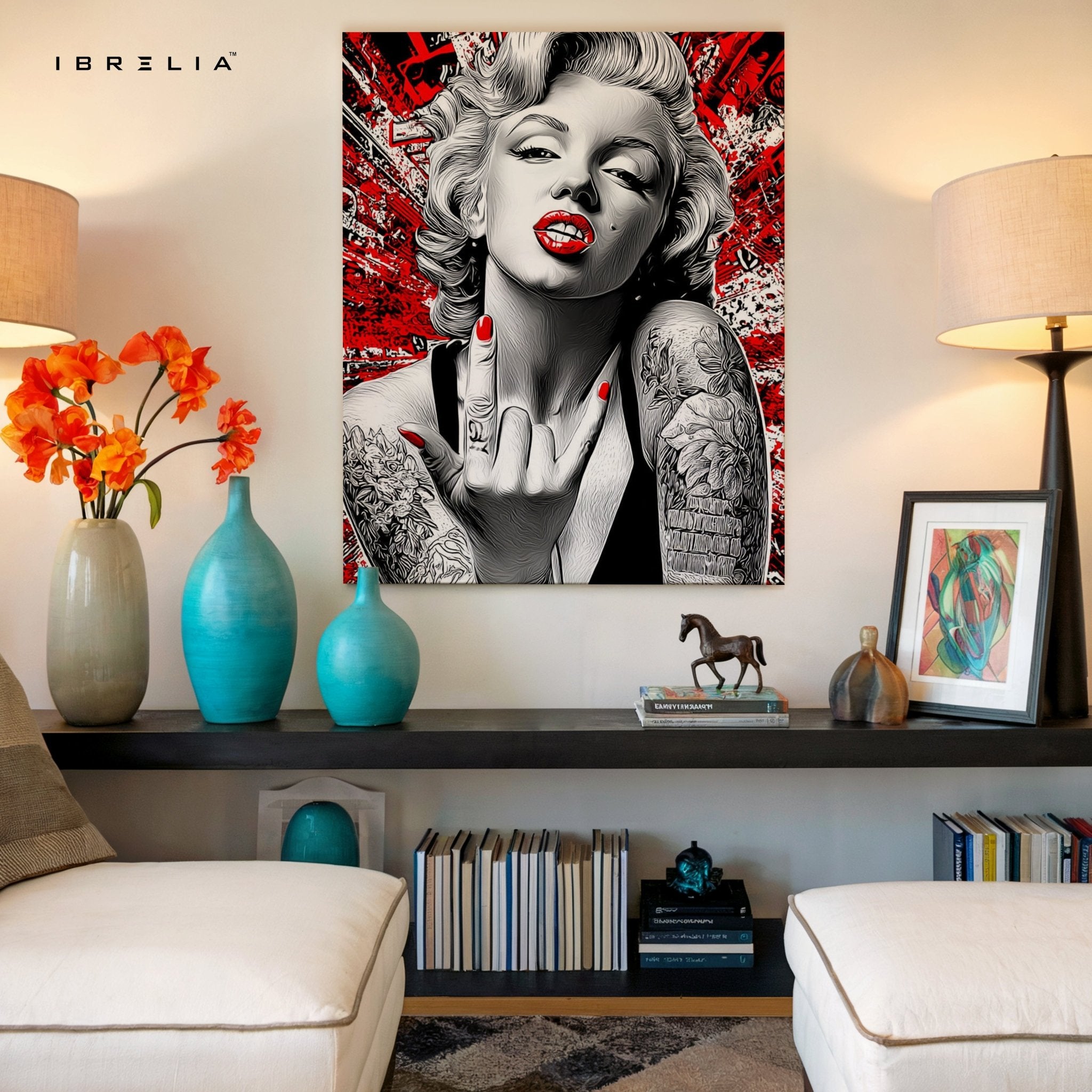 Rebel Marilyn Tattoo Wall Frame | 4K Ultra Wrap Frame Wall Art in Pakistan | IBRELIA™ - IBRELIA