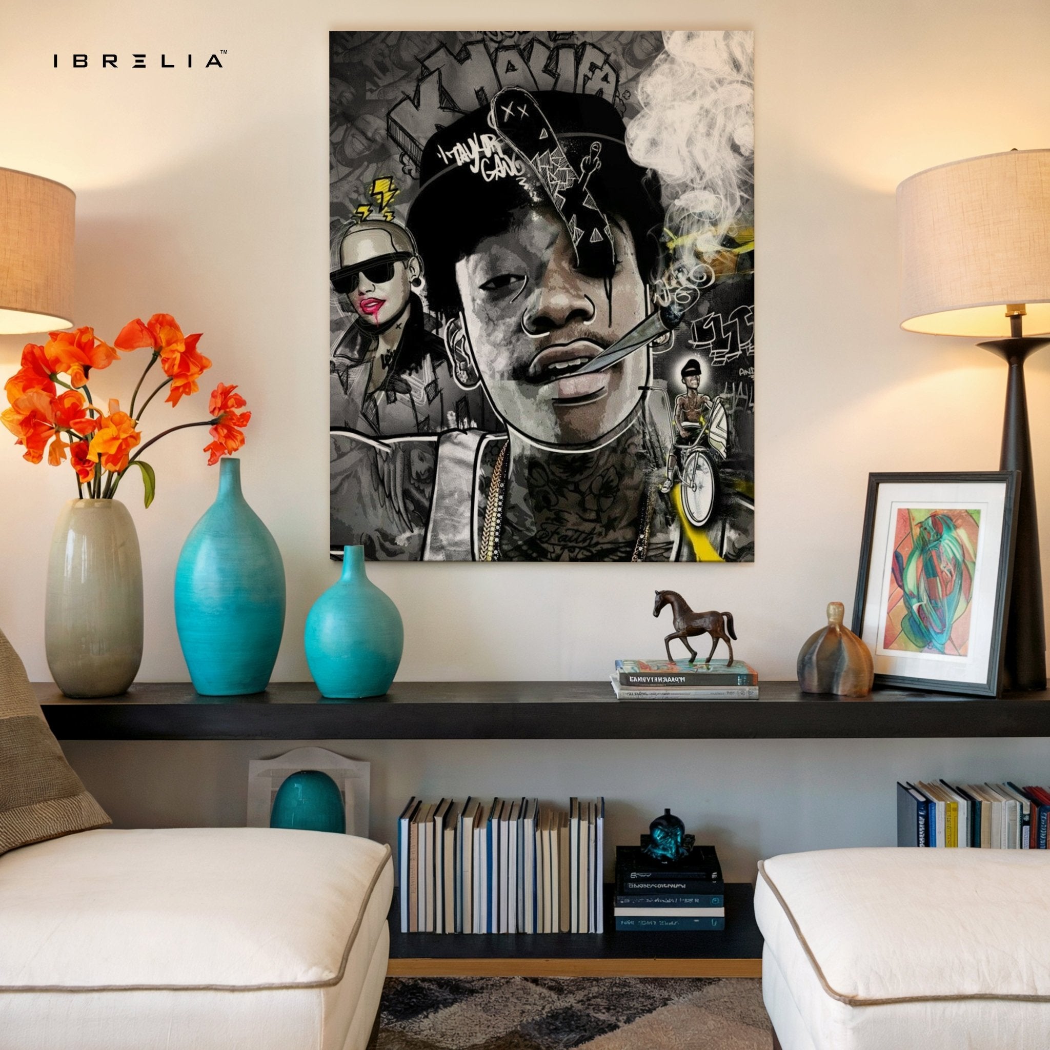 Wiz Khalifa Graffiti Wall Frame | 4K Ultra Wrap Frame Wall Art in Pakistan | IBRELIA™ - IBRELIA