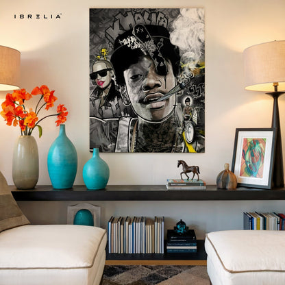 Wiz Khalifa Graffiti Wall Frame | 4K Ultra Wrap Frame Wall Art in Pakistan | IBRELIA™ - IBRELIA
