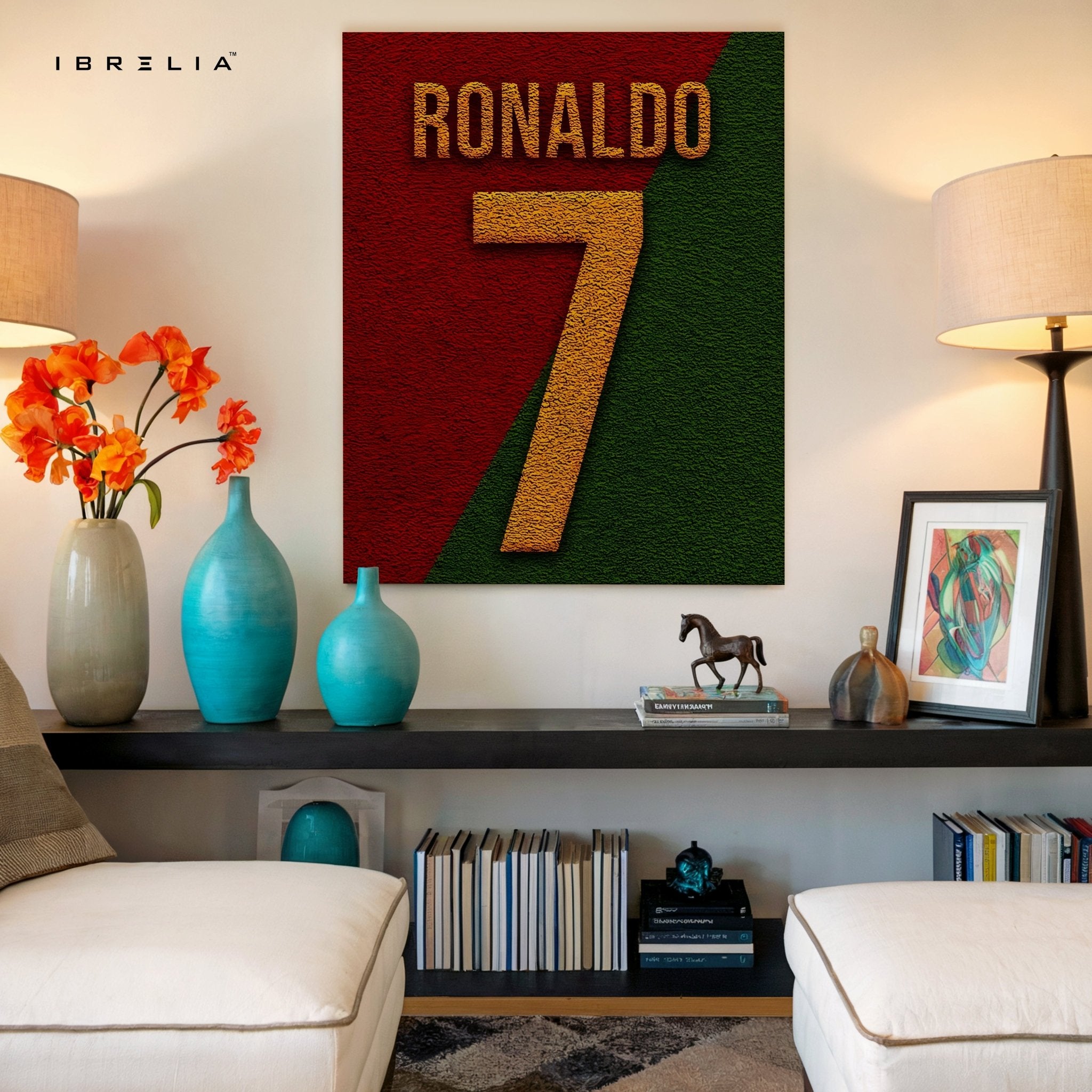 Cristiano Ronaldo No.7 Wall Art – Portugal Edition | IBRELIA™ - IBRELIA