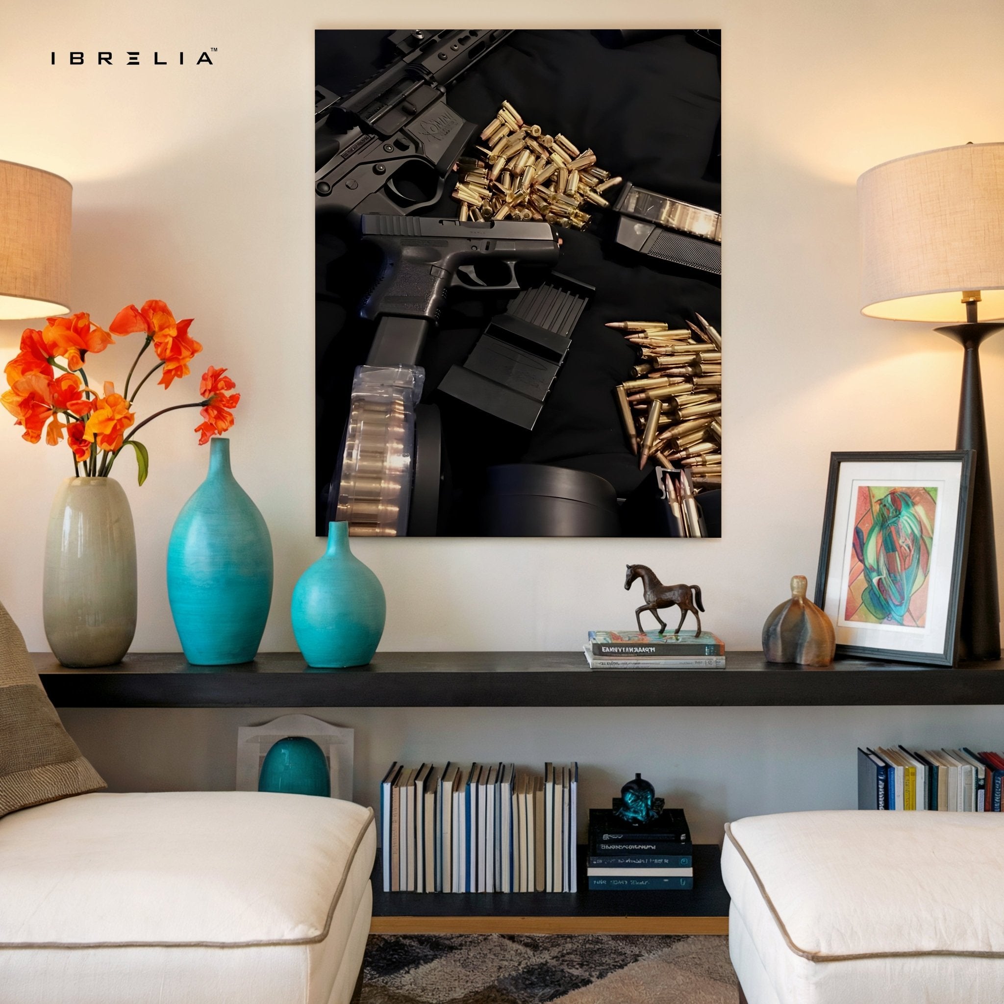 Tactical Weapons & Ammunition 4K Ultra Wrap Frame Wall Art in Pakistan | IBRELIA™ - IBRELIA