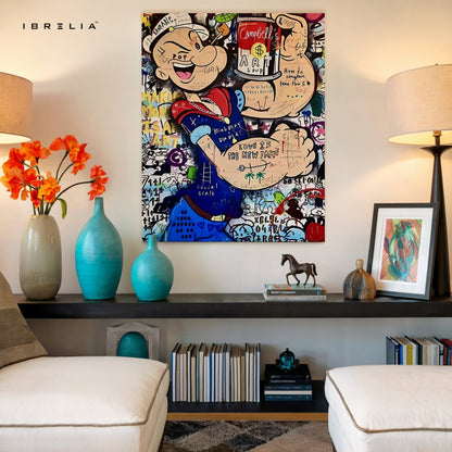 Popeye “Art Soup” Graffiti 4K Wall Art in Pakistan | IBRELIA™ - IBRELIA
