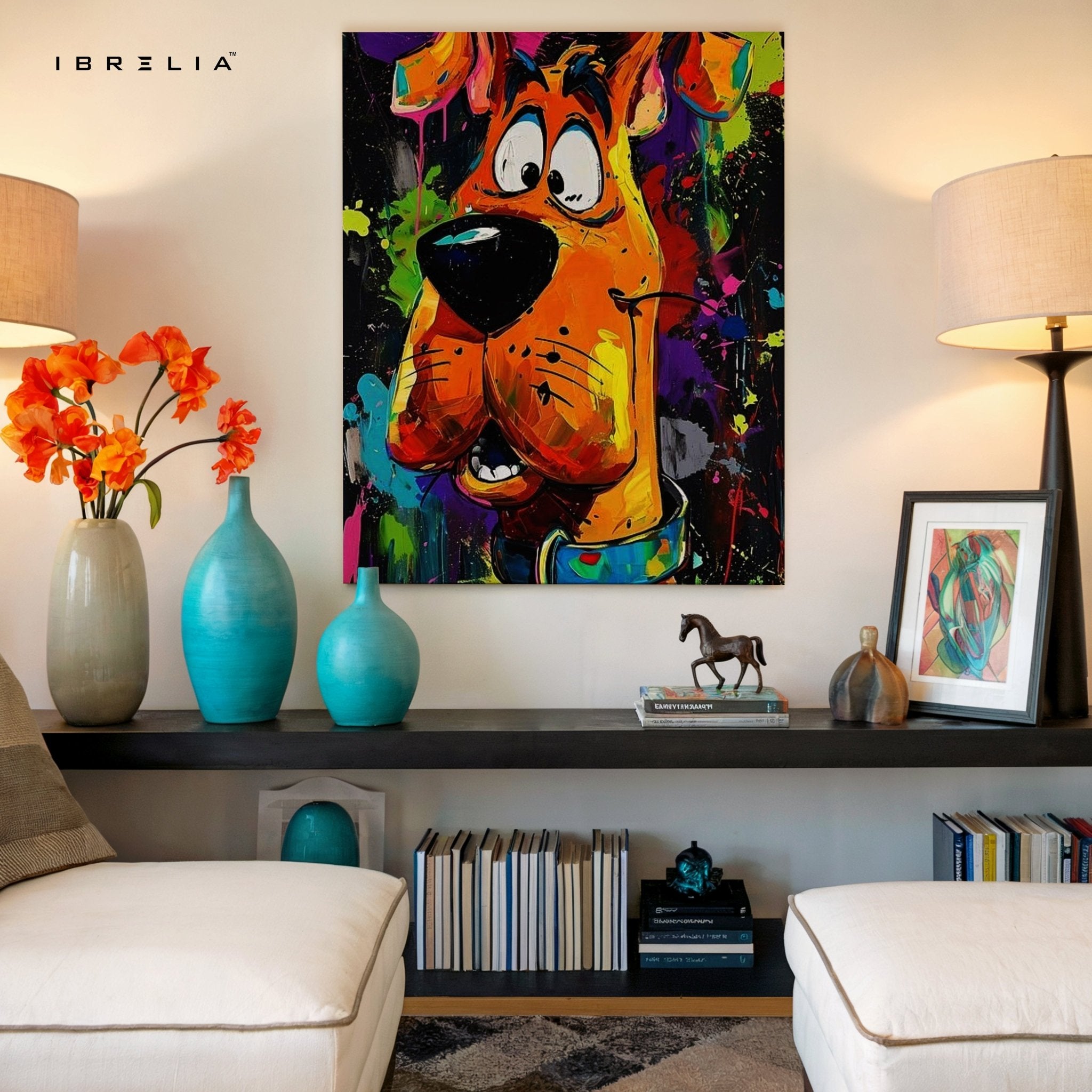 Scooby - Doo Graffiti Wall Frame | 4K Ultra Wrap Frame Wall Art in Pakistan | IBRELIA™ - IBRELIA