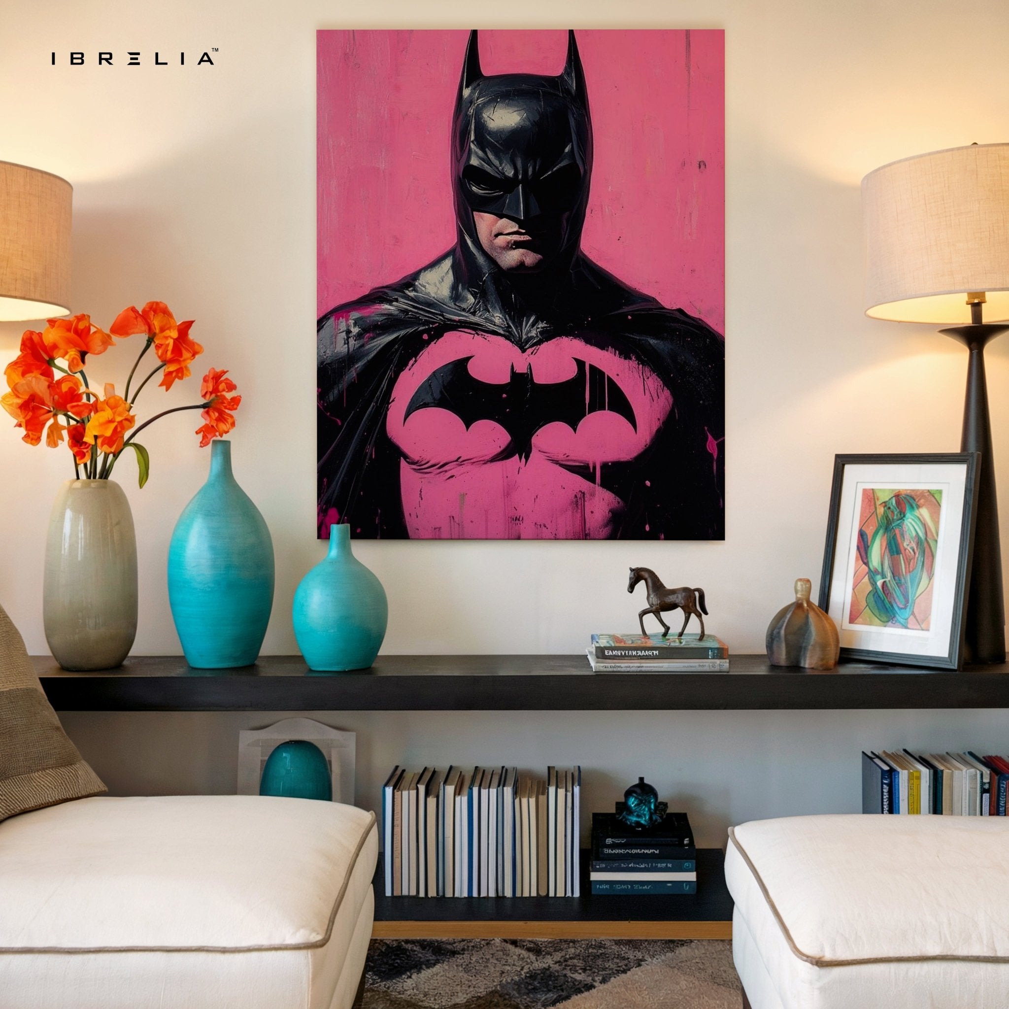 Pink Batman Wall Frame | 4K Ultra Wrap Frame Wall Art in Pakistan | IBRELIA™
