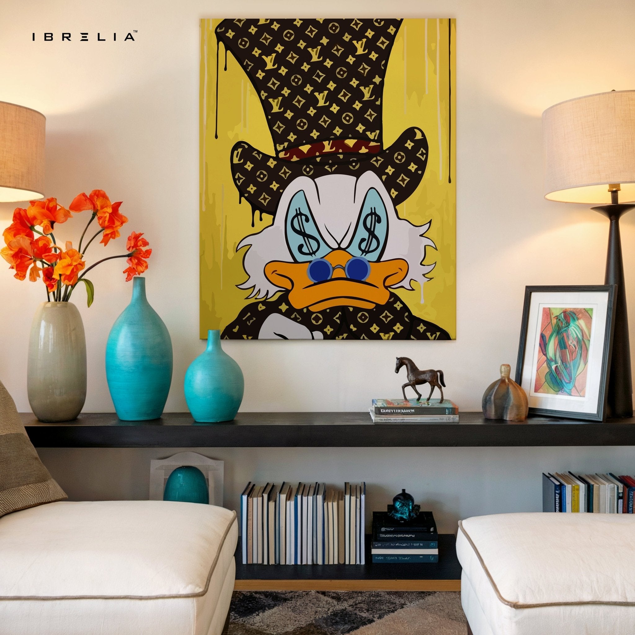 Rich Duck Louis Vuitton Drip – 4K Ultra Wrap Frame Wall Art in Pakistan | IBRELIA™ - IBRELIA