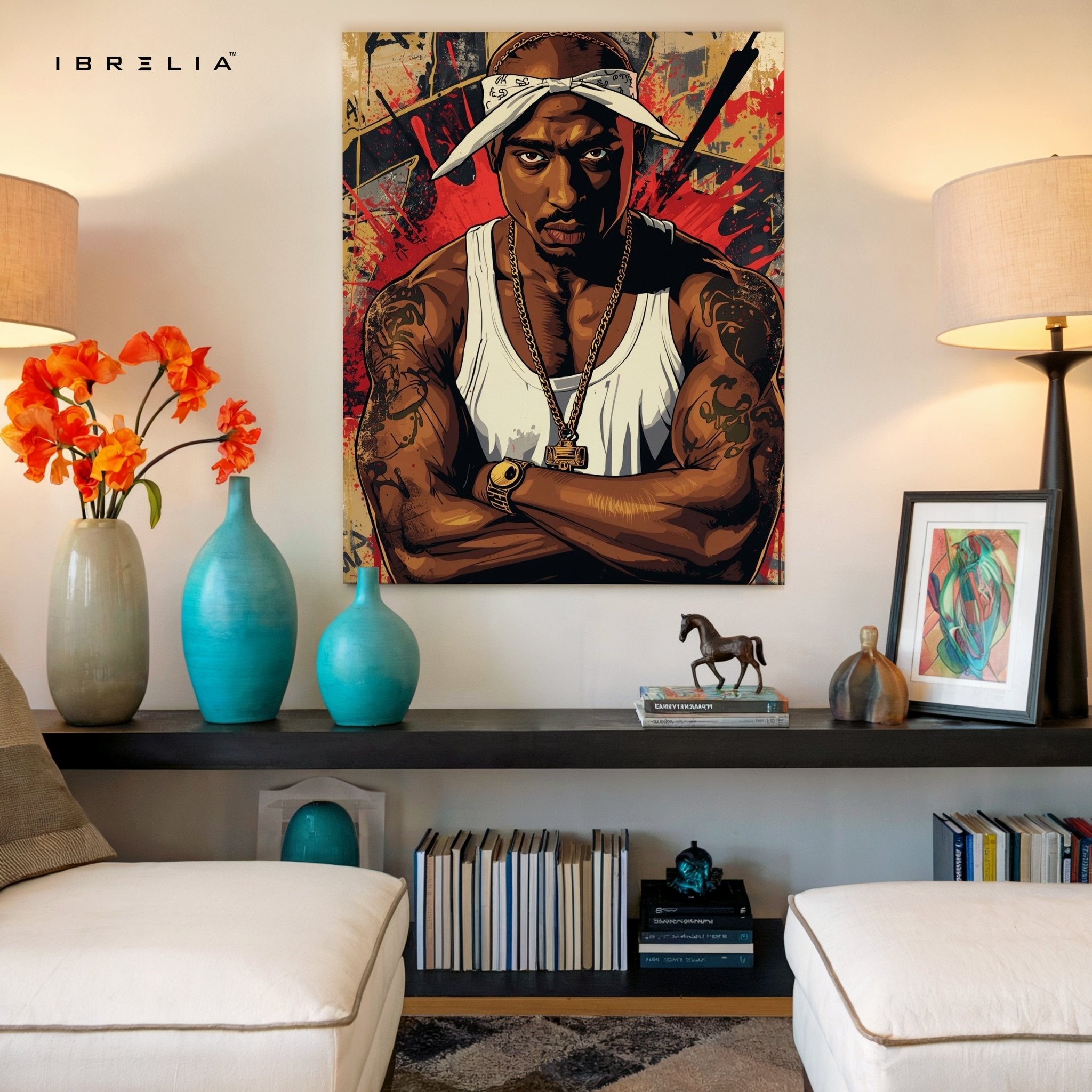 Tupac Shakur Wall Frame | 4K Ultra Wrap Frame Wall Art in Pakistan | IBRELIA™ - IBRELIA