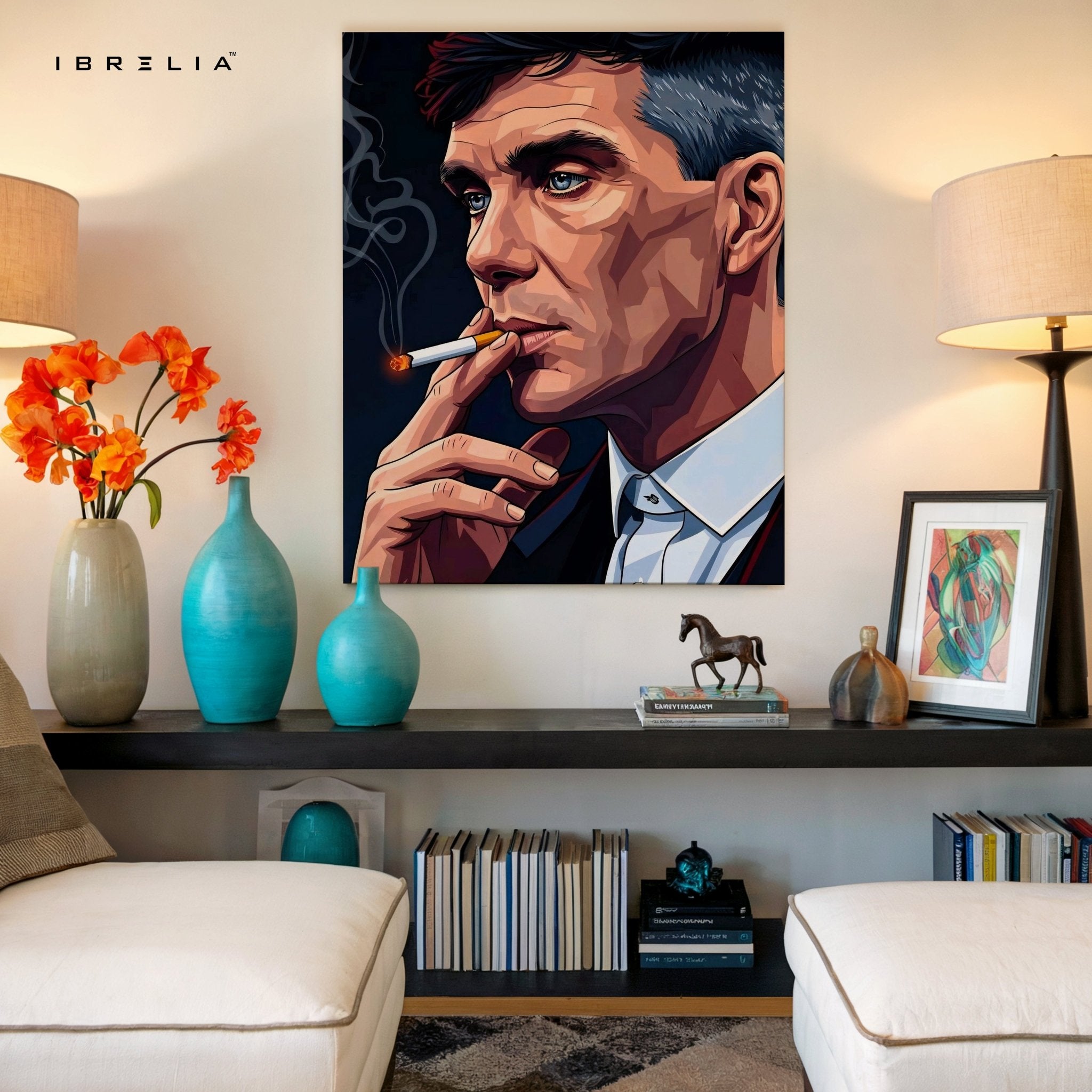Thomas Shelby Smoking Wall Frame | 4K Ultra Wrap Frame Wall Art in Pakistan | IBRELIA™ - IBRELIA