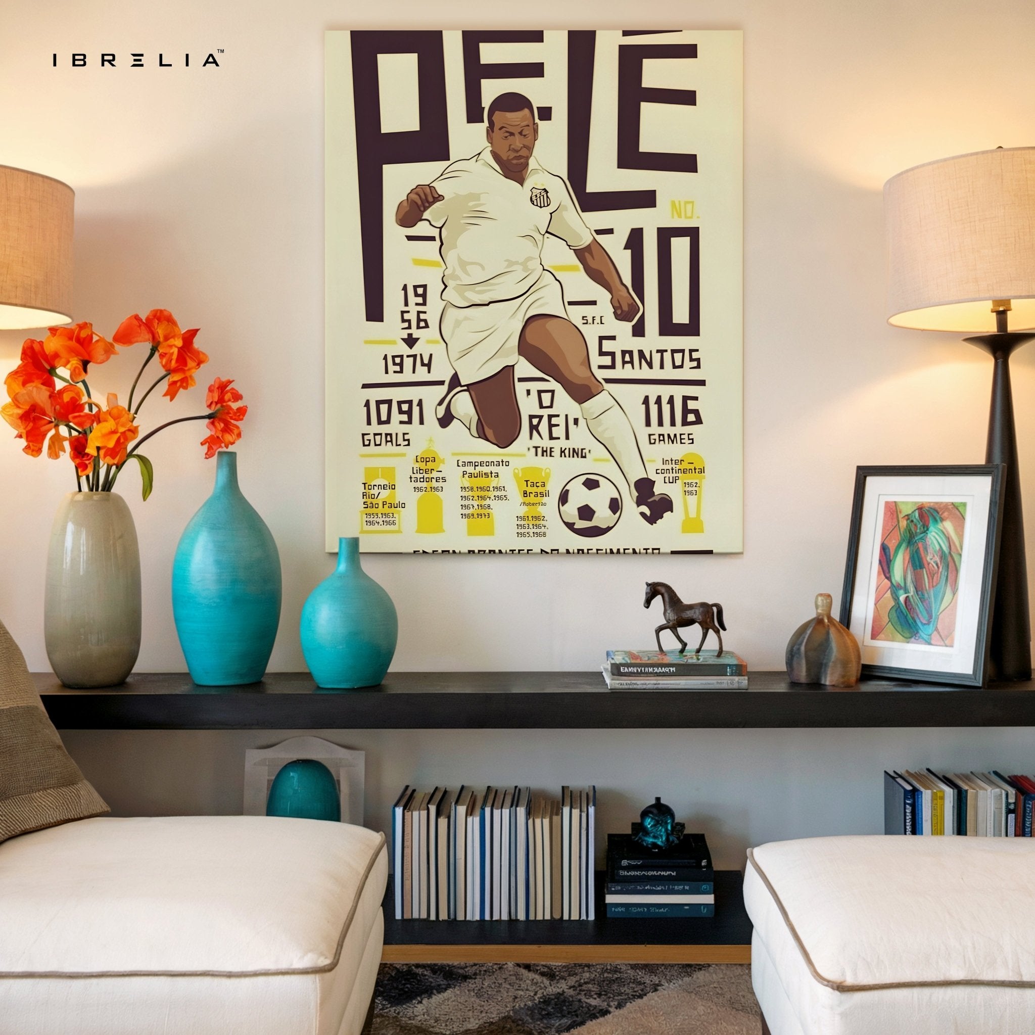 Pelé Wall Art – Santos Legacy Edition | IBRELIA™ - IBRELIA