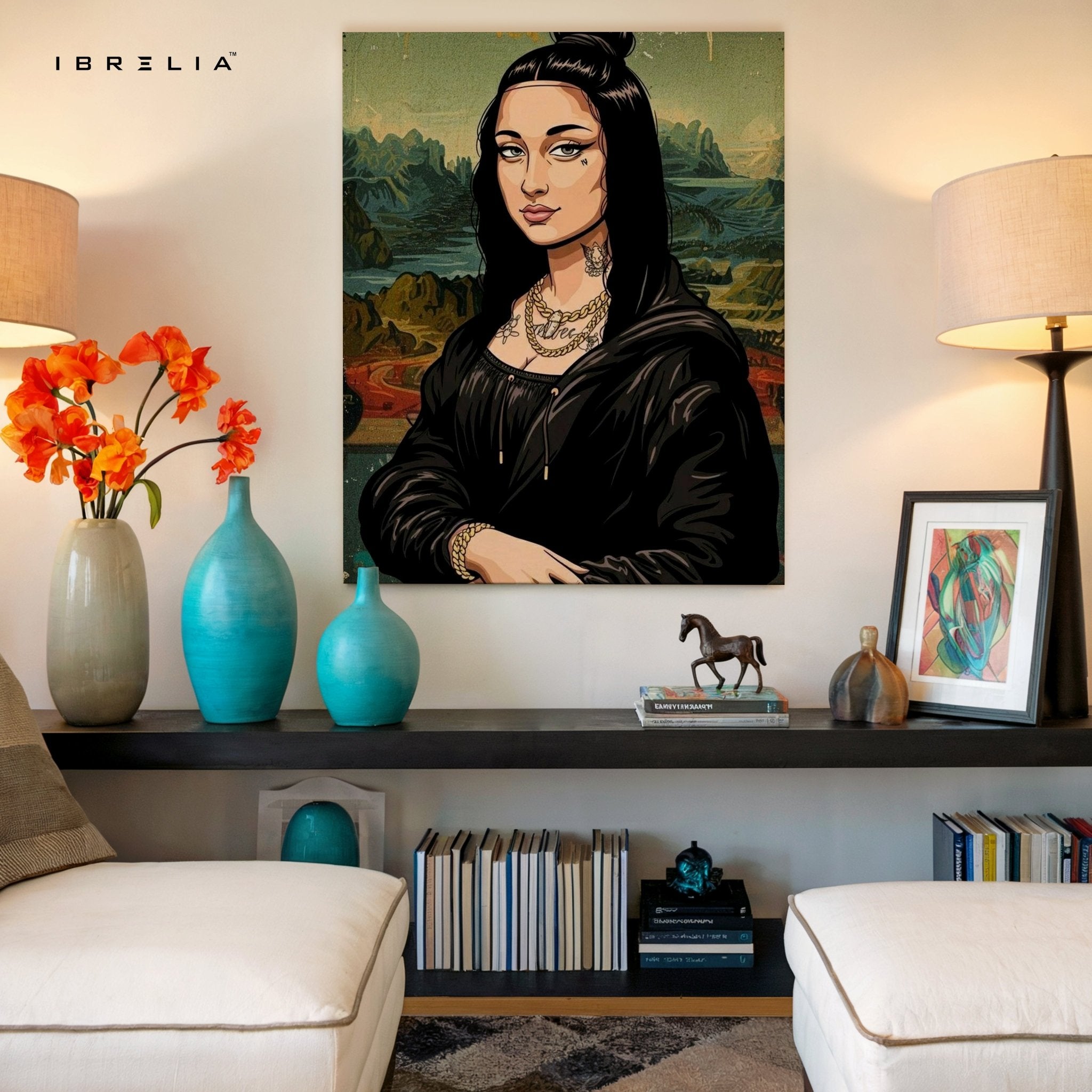 Gangsta Mona Lisa Wall Frame | 4K Ultra Wrap Frame Wall Art in Pakistan | IBRELIA™ - IBRELIA