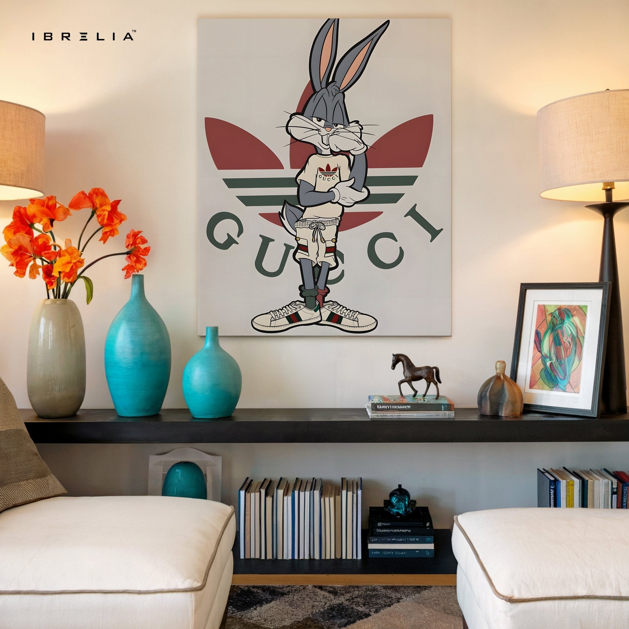 Bugs Bunny x Gucci Wall Frame | 4K Ultra Wrap Frame Wall Art in Pakistan | IBRELIA™ - IBRELIA