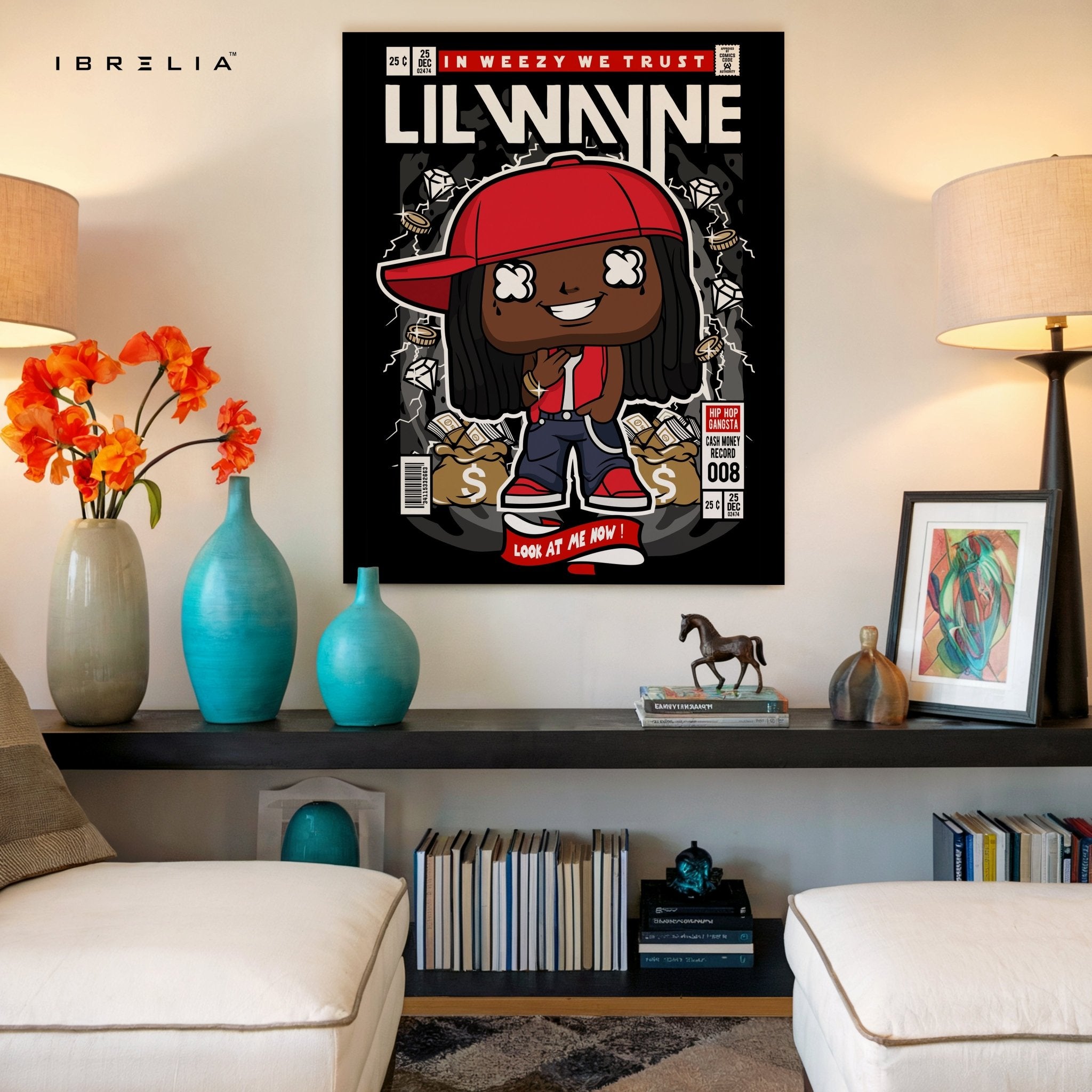 Lil Wayne Pop Art Comic Edition – 4K Ultra Wrap Frame Wall Art in Pakistan | IBRELIA™ - IBRELIA