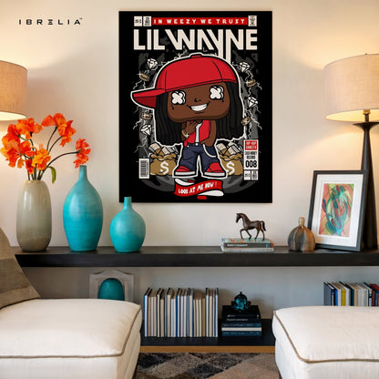 Lil Wayne Pop Art Comic Edition – 4K Ultra Wrap Frame Wall Art in Pakistan | IBRELIA™ - IBRELIA