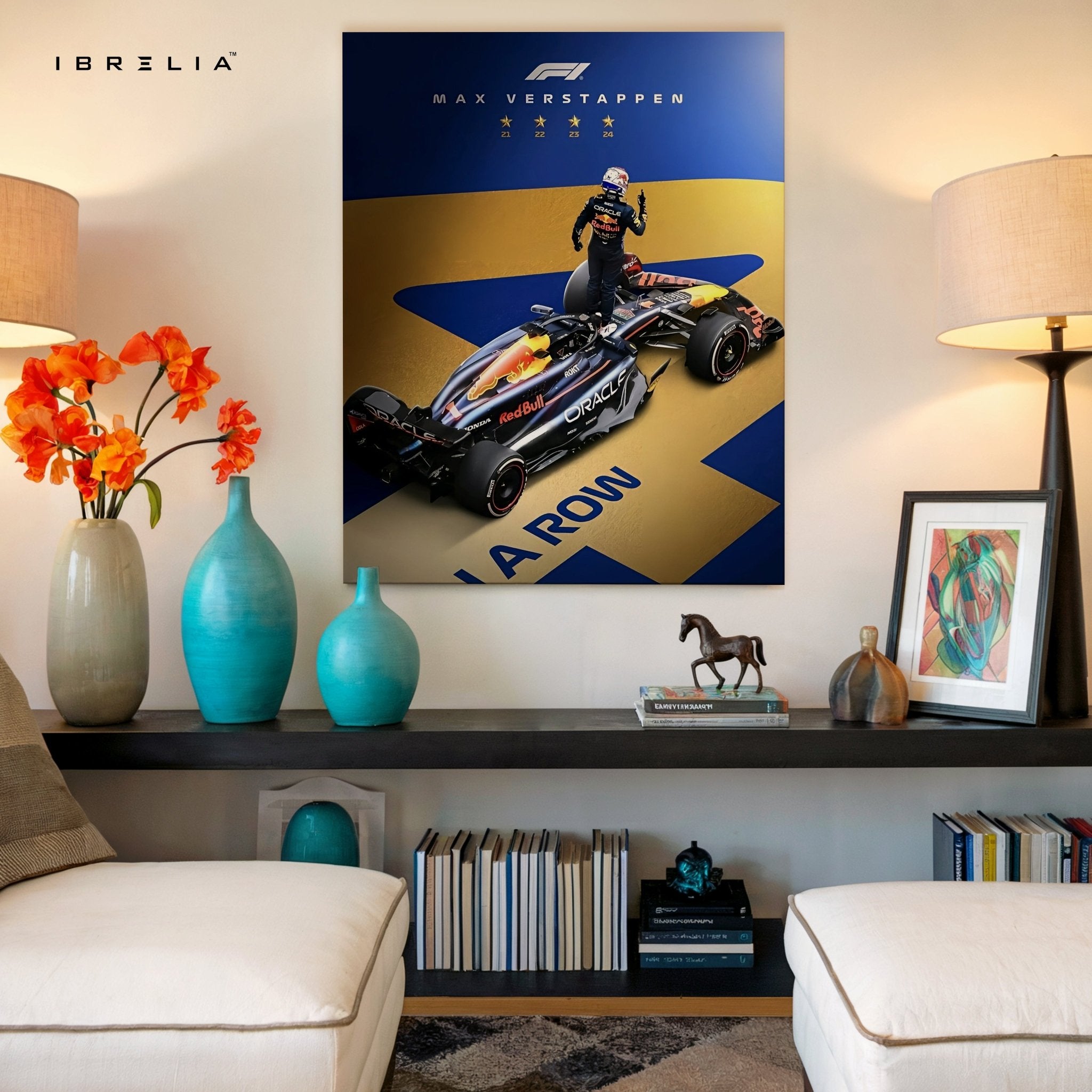 Max Verstappen F1 Champion 4K Ultra Wrap Frame Wall Art in Pakistan | IBRELIA™ - IBRELIA