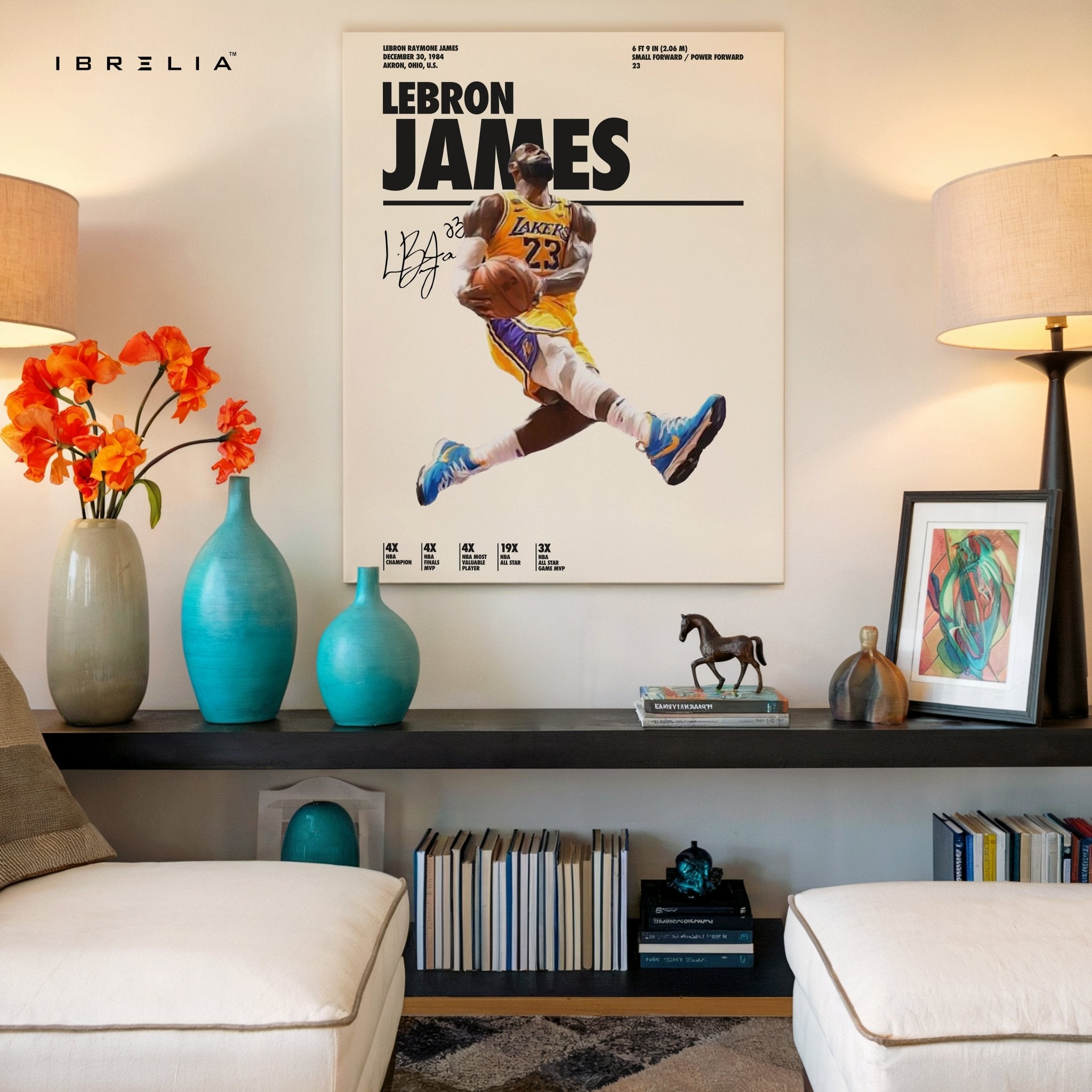 LeBron James Lakers Dunk – 4K Ultra Wrap Frame Wall Art in Pakistan | IBRELIA™ - IBRELIA