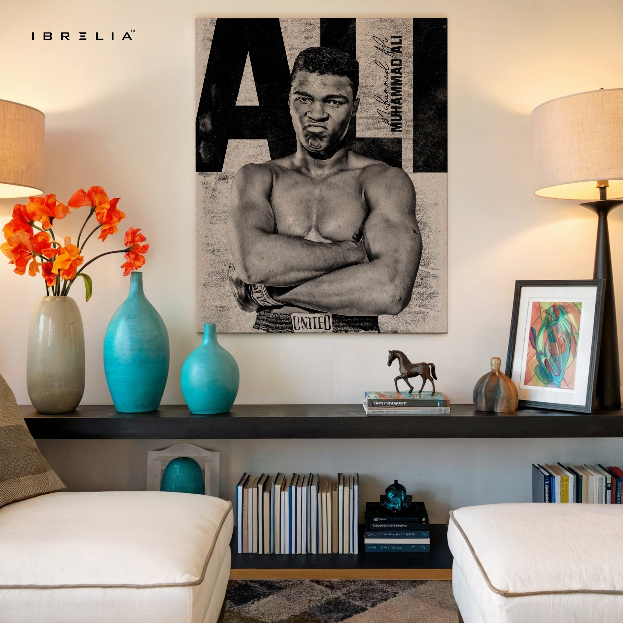 Muhammad Ali “The Greatest” – Boxing Legend Wall Frame | 4K Ultra Wrap Frame Wall Art in Pakistan | IBRELIA™ - IBRELIA