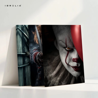 Horror Icons Nightmare 3 Panel 4K Ultra HD Wall Art in Pakistan | IBRELIA™ IBRELIA