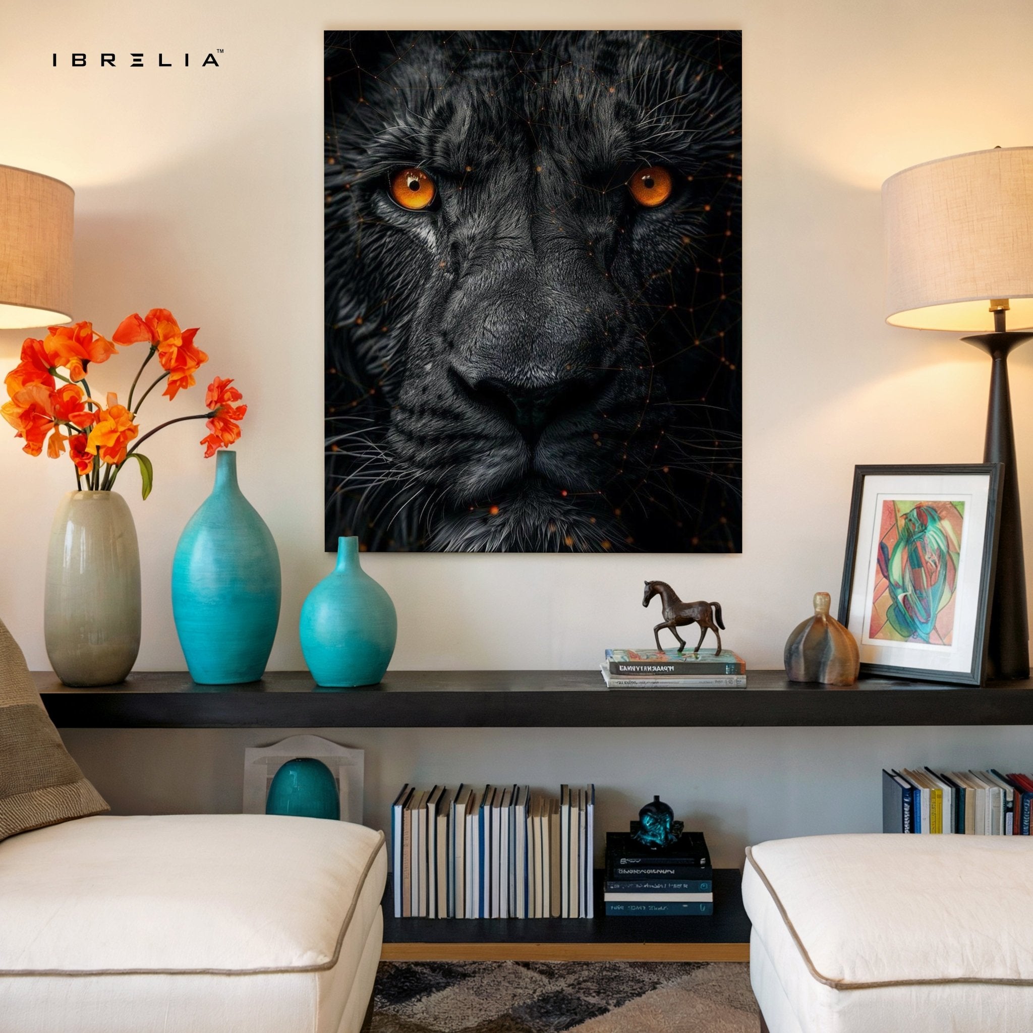 Black Panther Focus – 4K Ultra Wrap Frame Wall Art in Pakistan | IBRELIA™ - IBRELIA